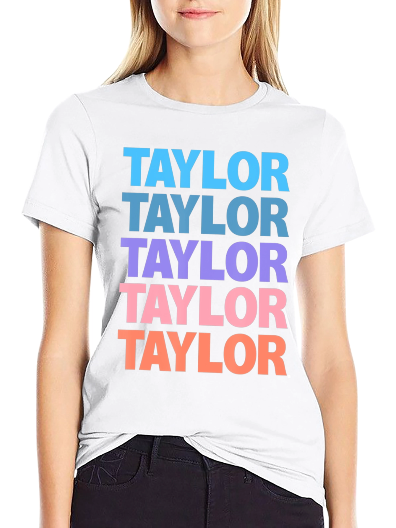 Taylor Repeat Graphic Black T-Shirt
