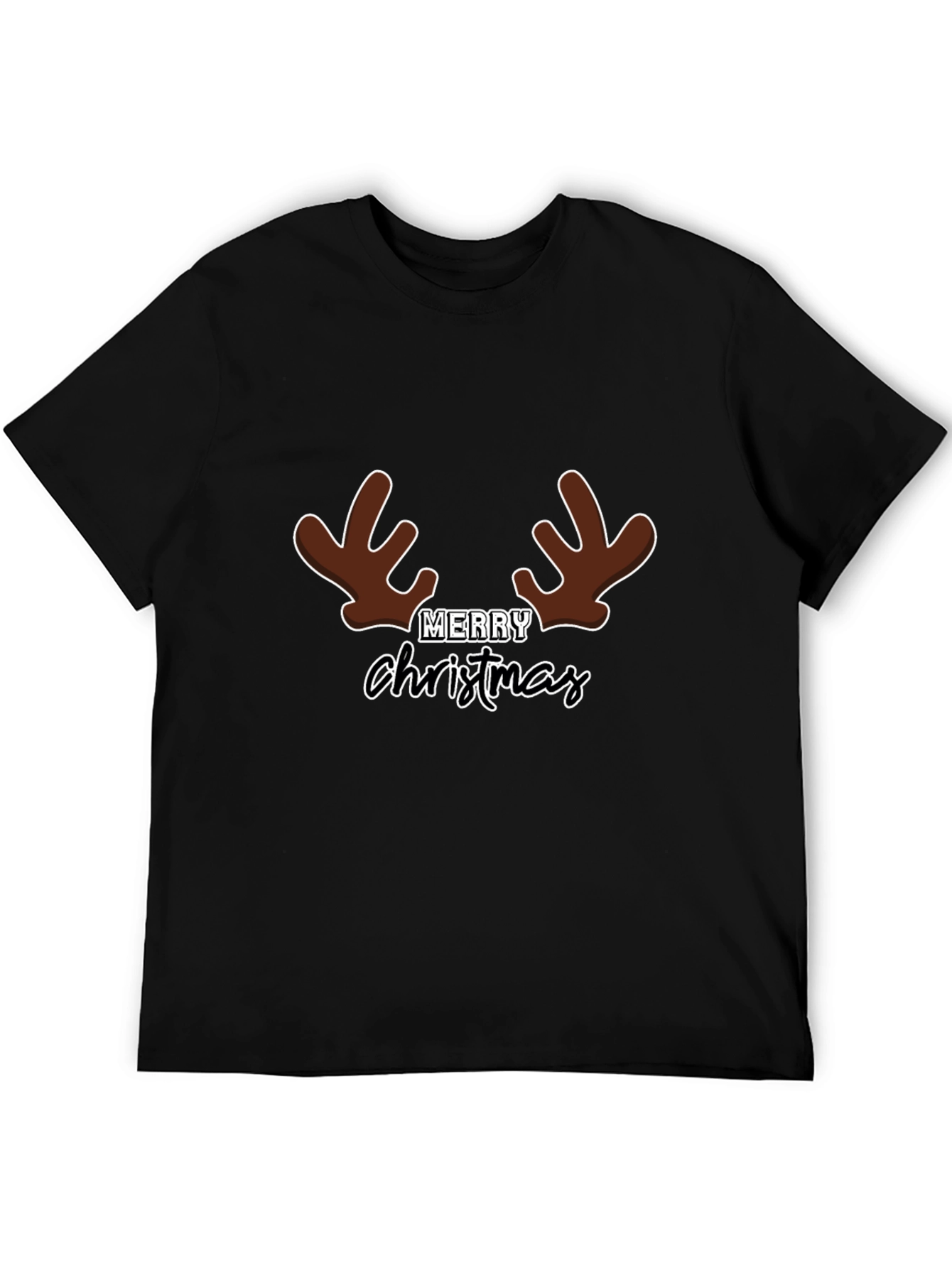 Merry Christmas Reindeer Antlers T-Shirt
