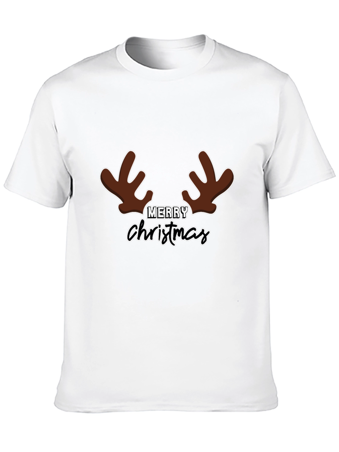 Merry Christmas Reindeer Antlers T-Shirt