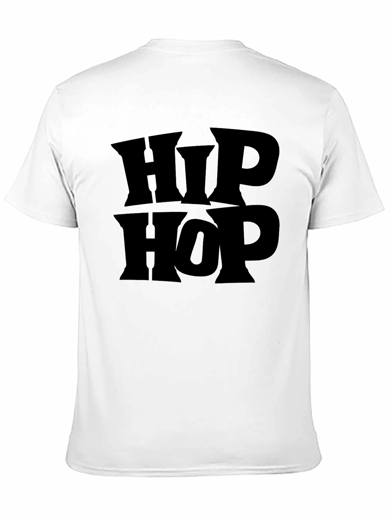 Hip Hop Graphic Tee - Bold Black T-Shirt