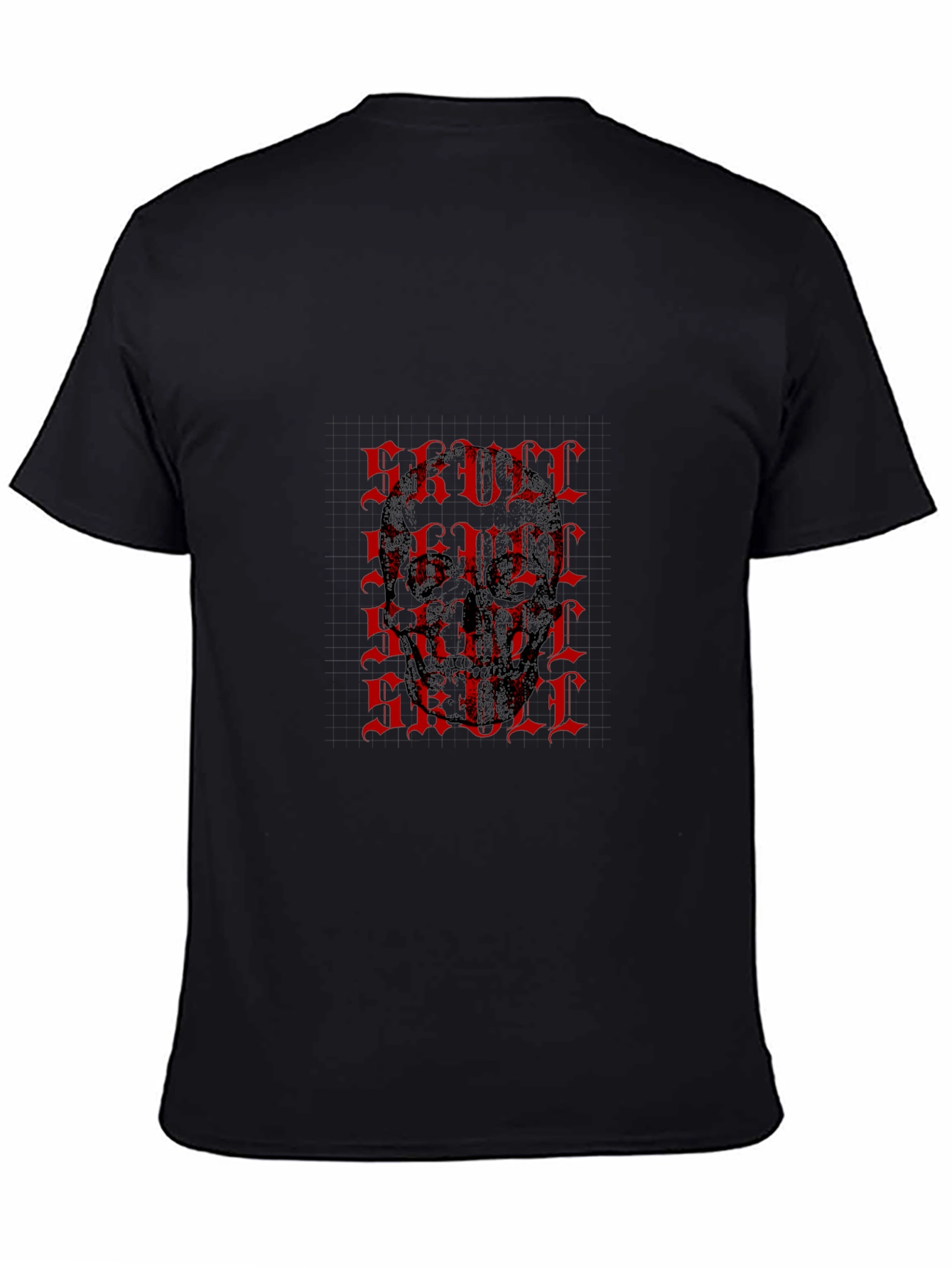 Skull Print Black T-Shirt