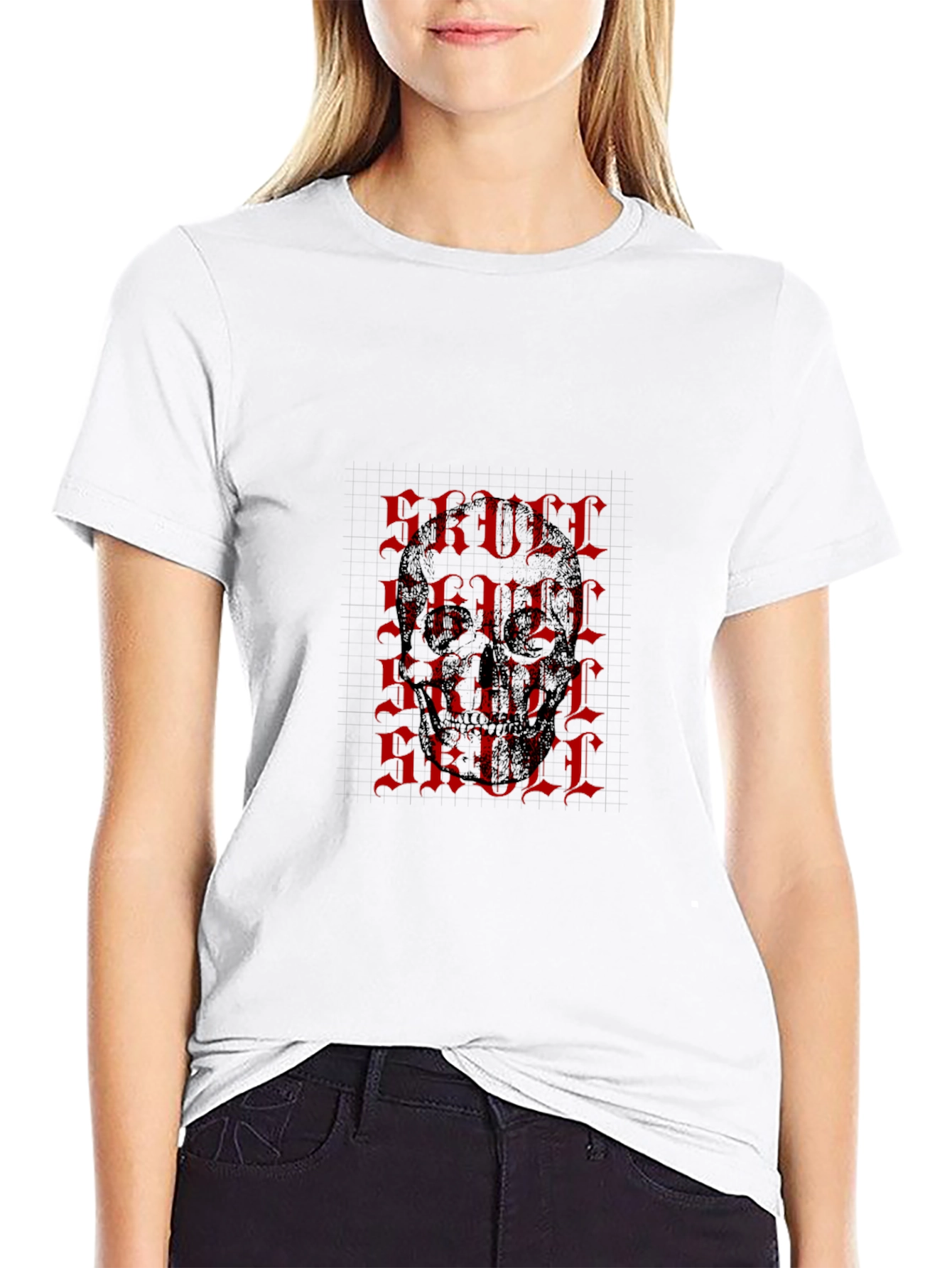 Skull Print Black T-Shirt