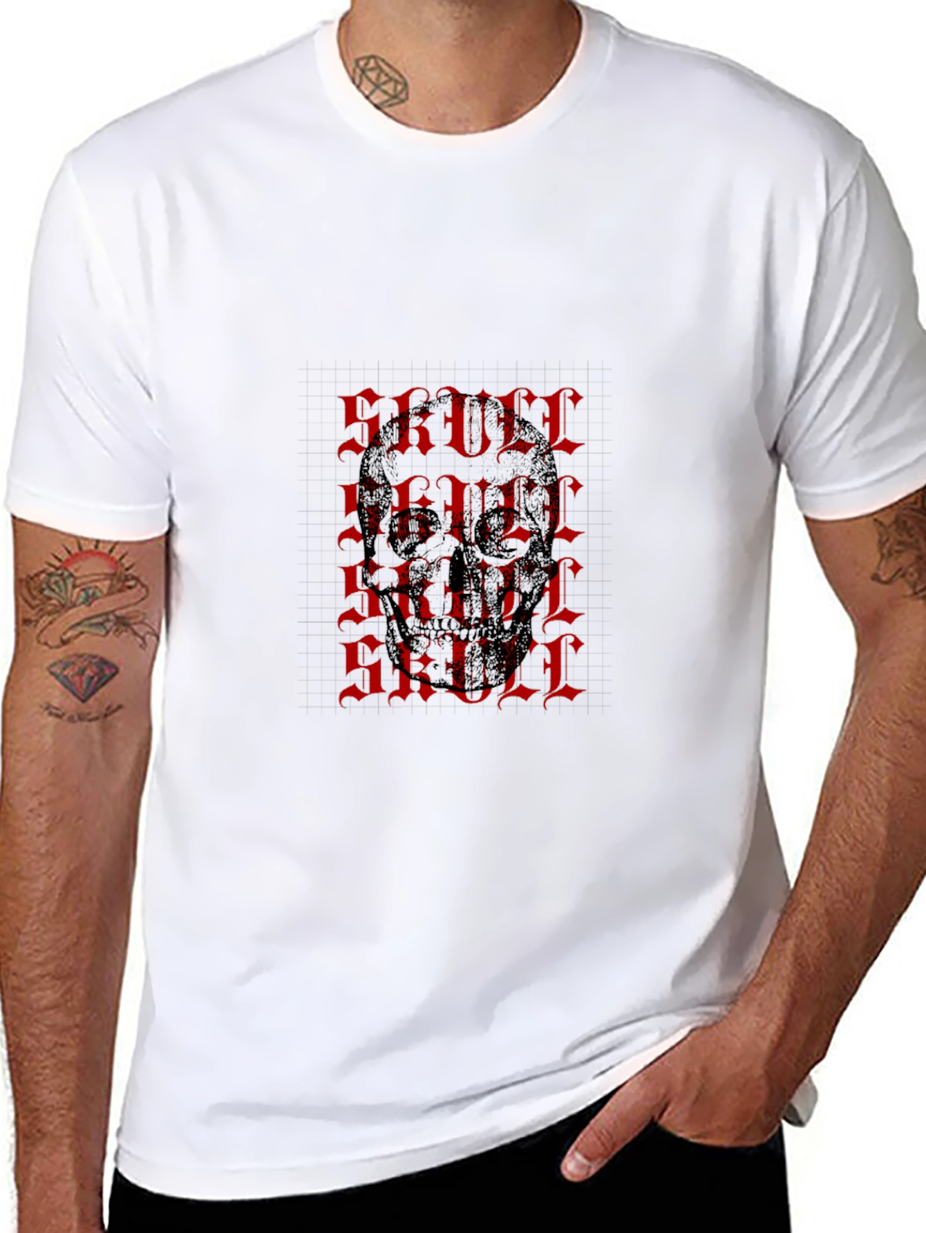 Skull Print Black T-Shirt