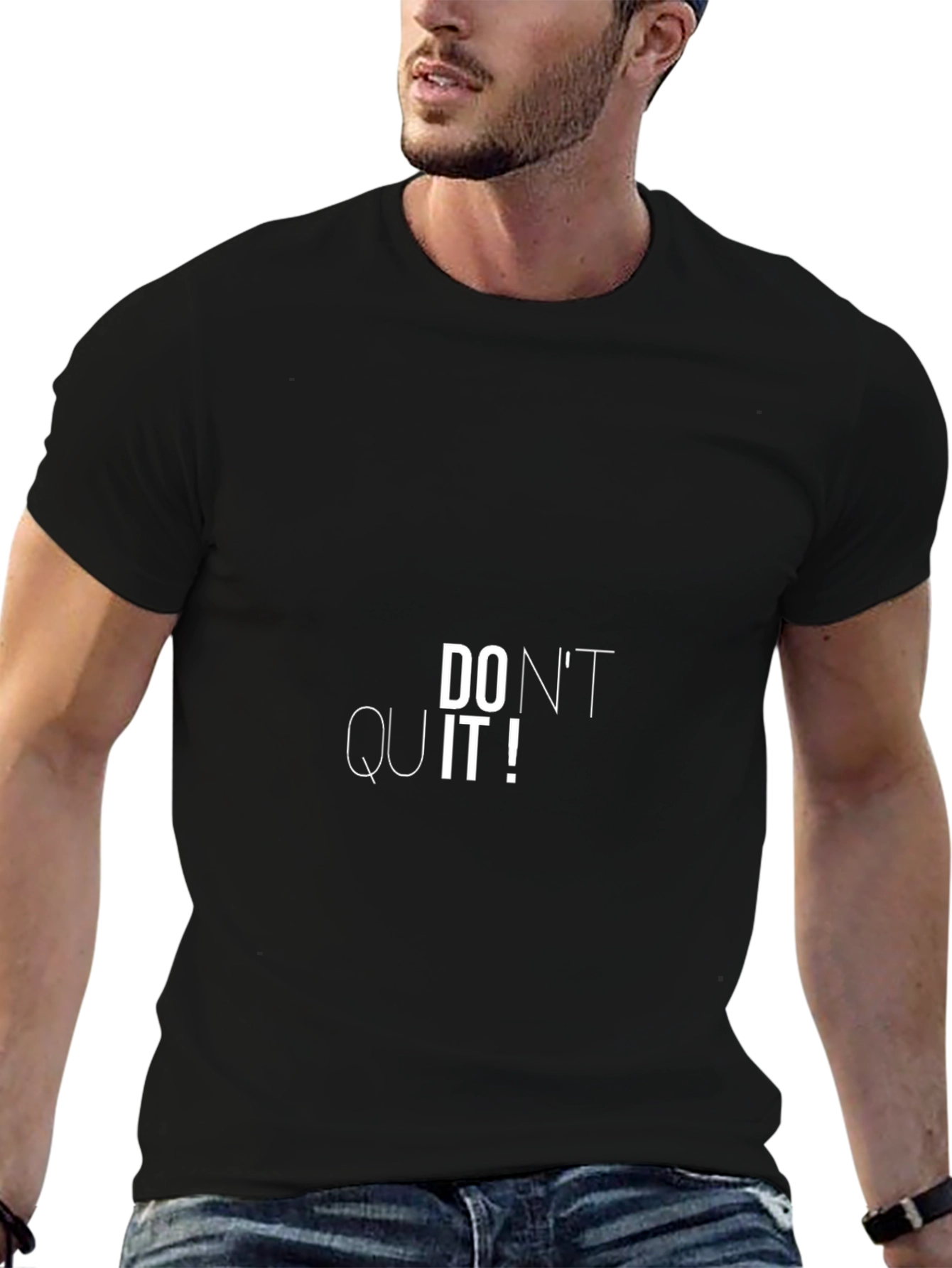 Motivational Dont Quit Black T-Shirt