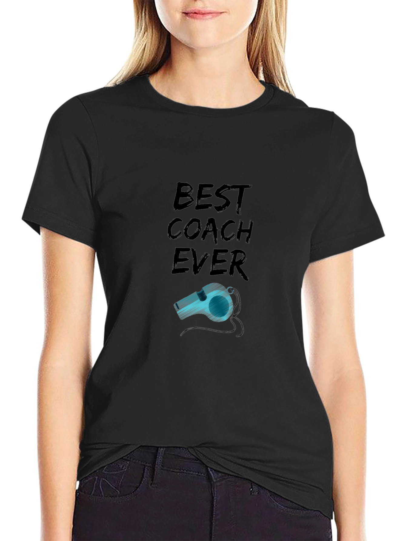Best Coach Ever T-Shirt - Whistle Graphic Tee