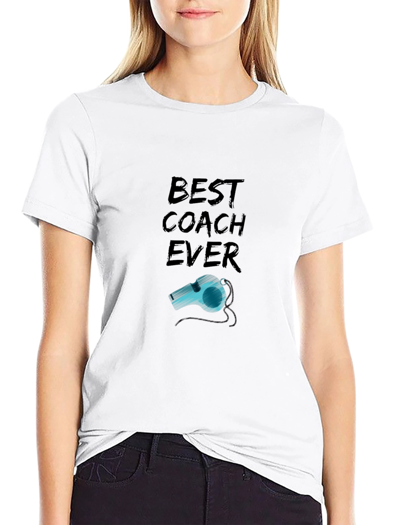 Best Coach Ever T-Shirt - Whistle Graphic Tee