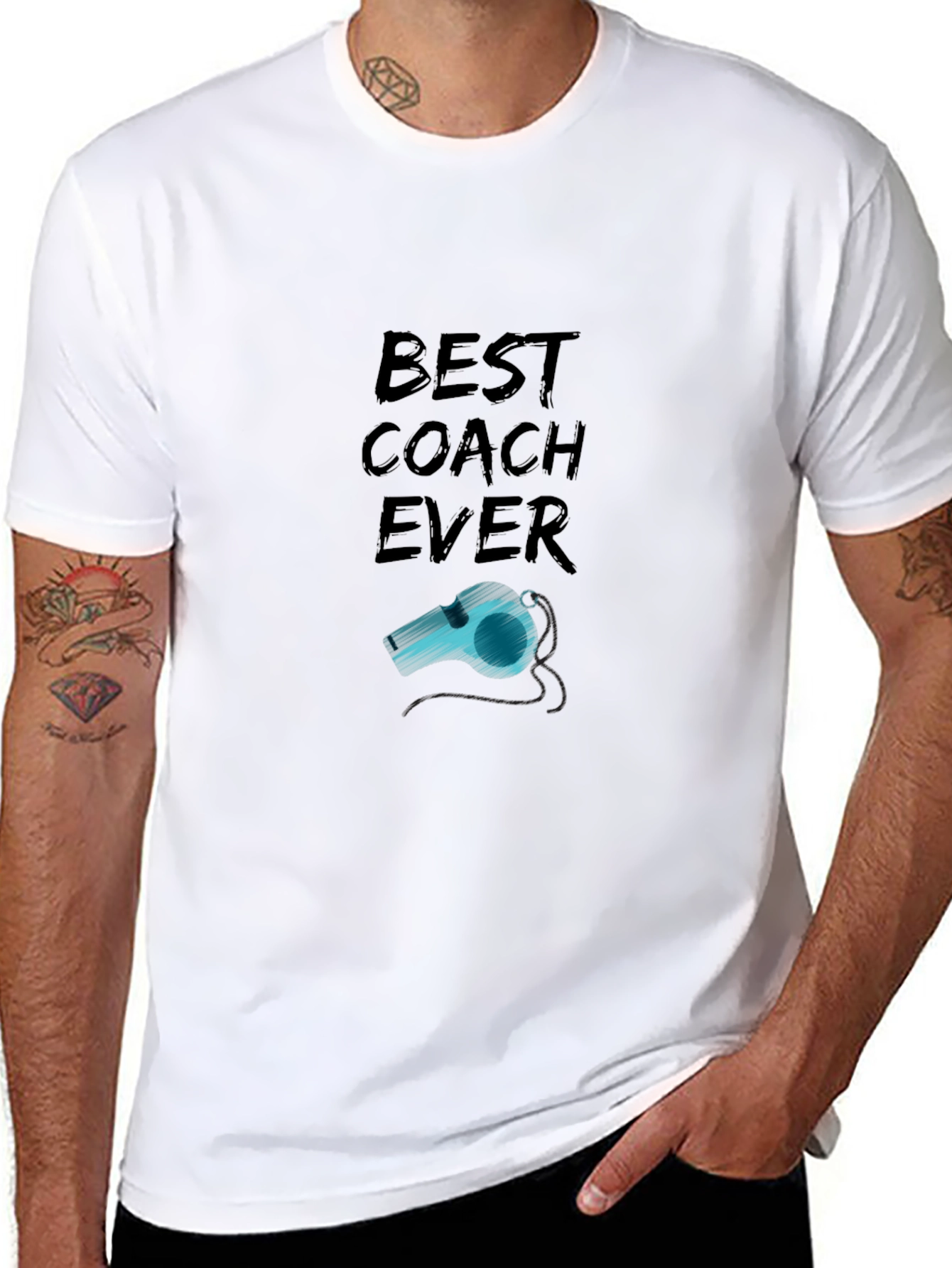 Best Coach Ever T-Shirt - Whistle Graphic Tee