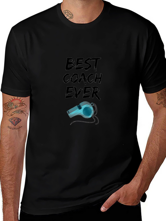 Best Coach Ever T-Shirt - Whistle Graphic Tee