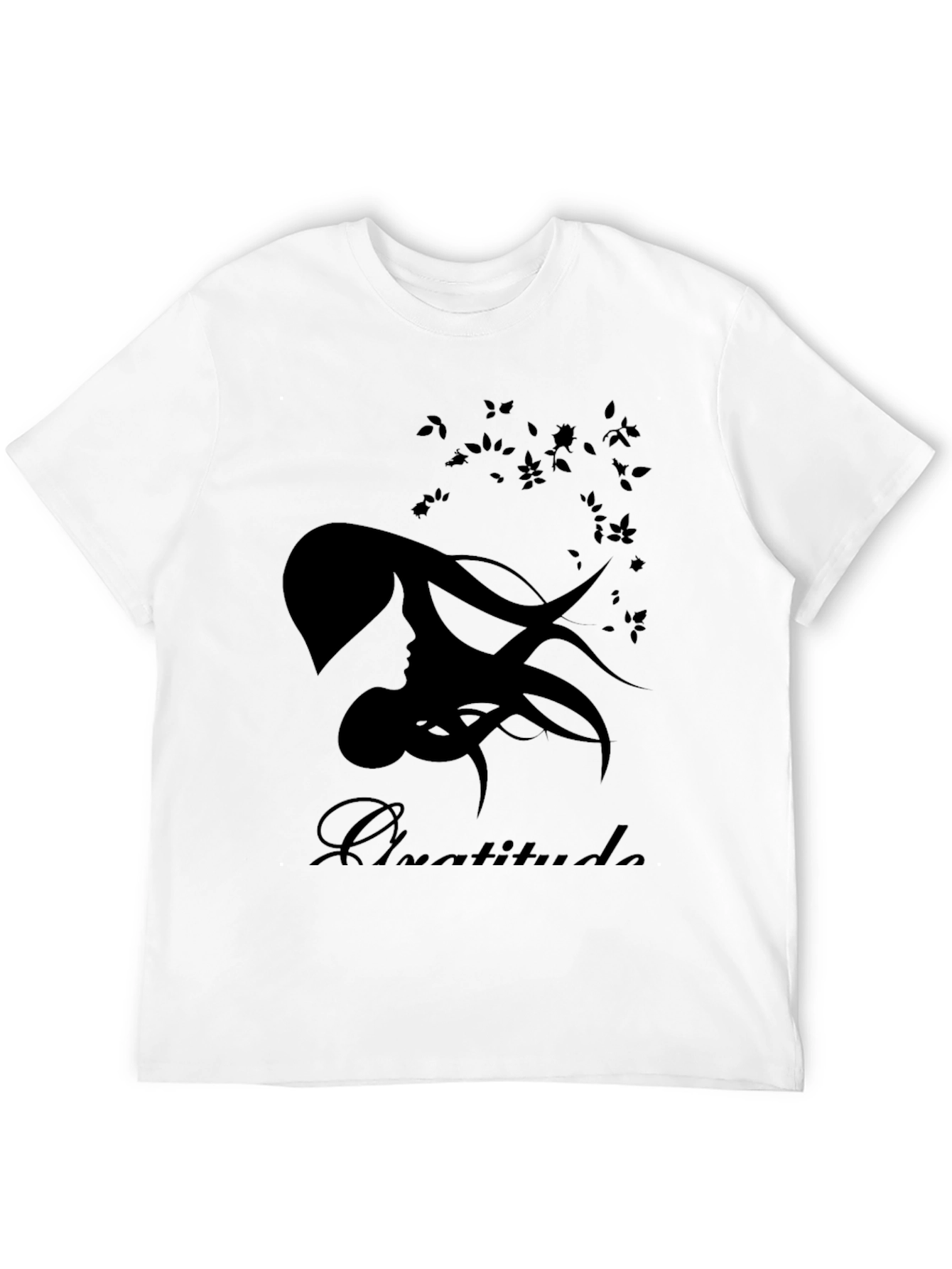 Gratitude Silhouette Black T-Shirt