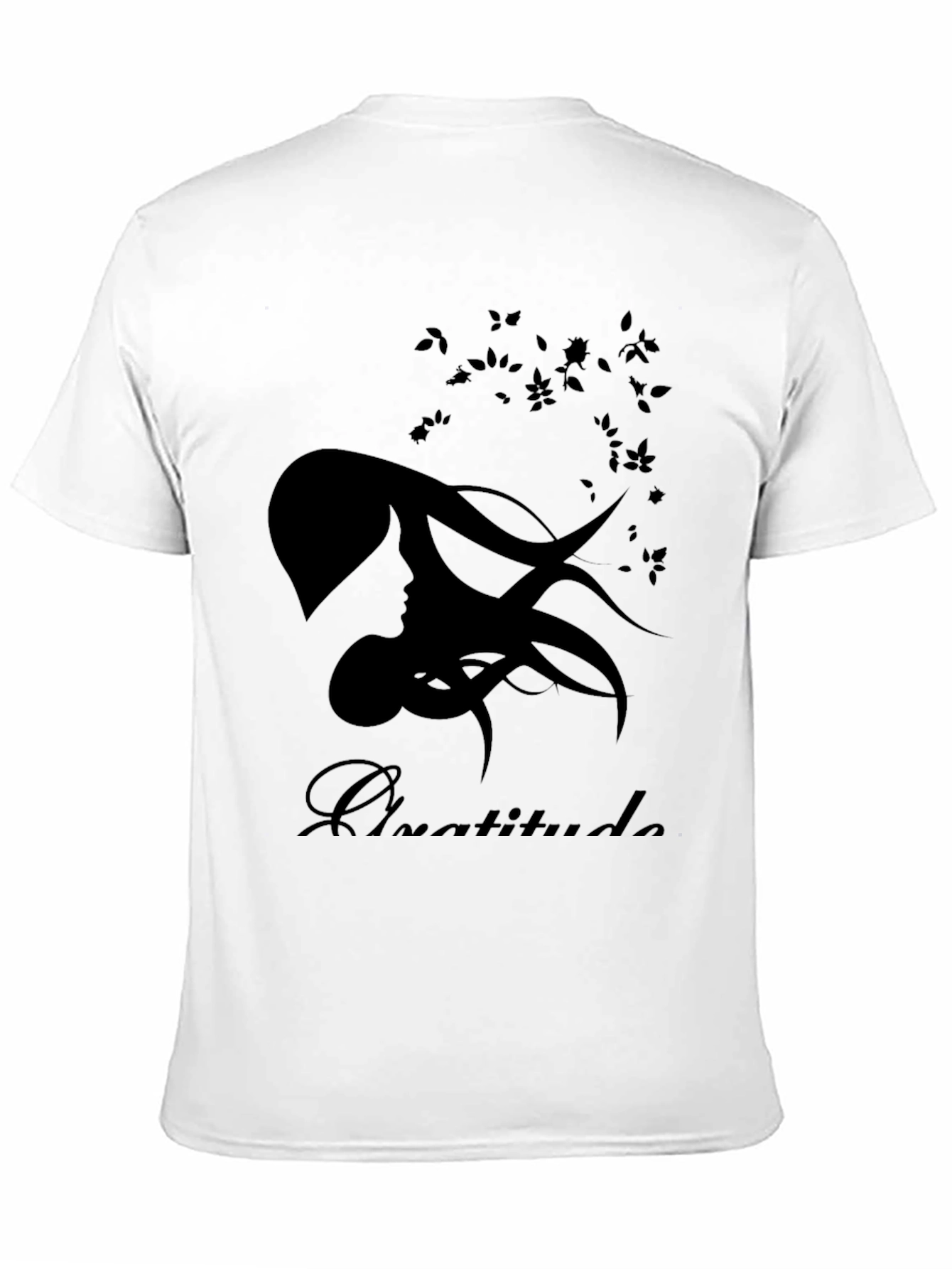 Gratitude Silhouette Black T-Shirt