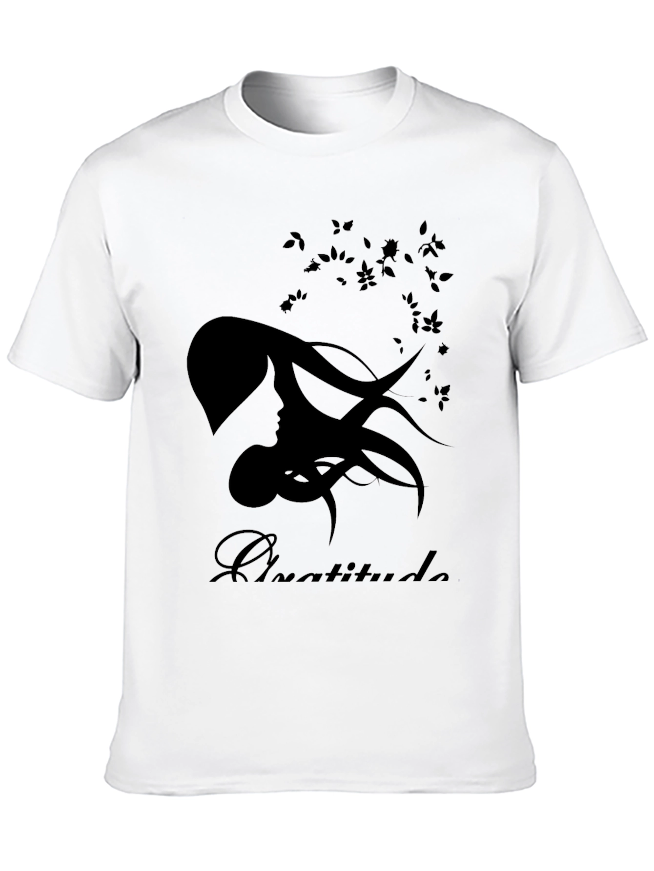 Gratitude Silhouette Black T-Shirt