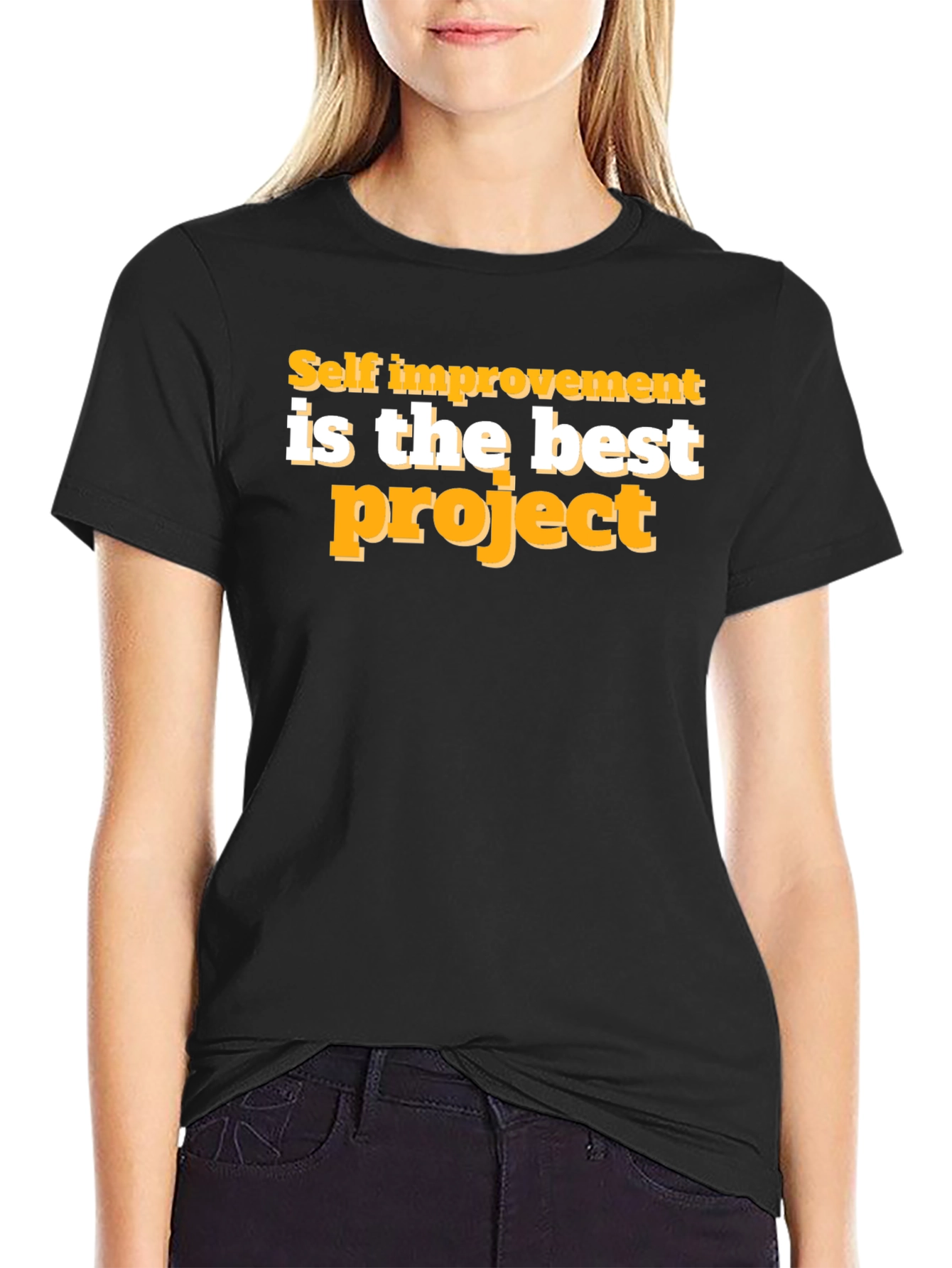 Self Improvement Project Black T-Shirt