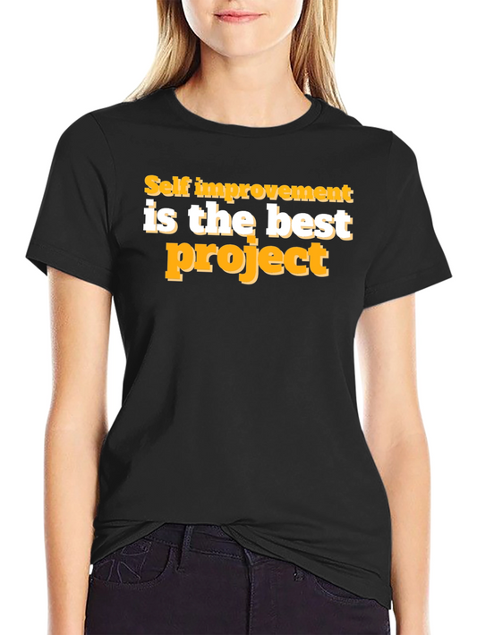 Self Improvement Project Black T-Shirt