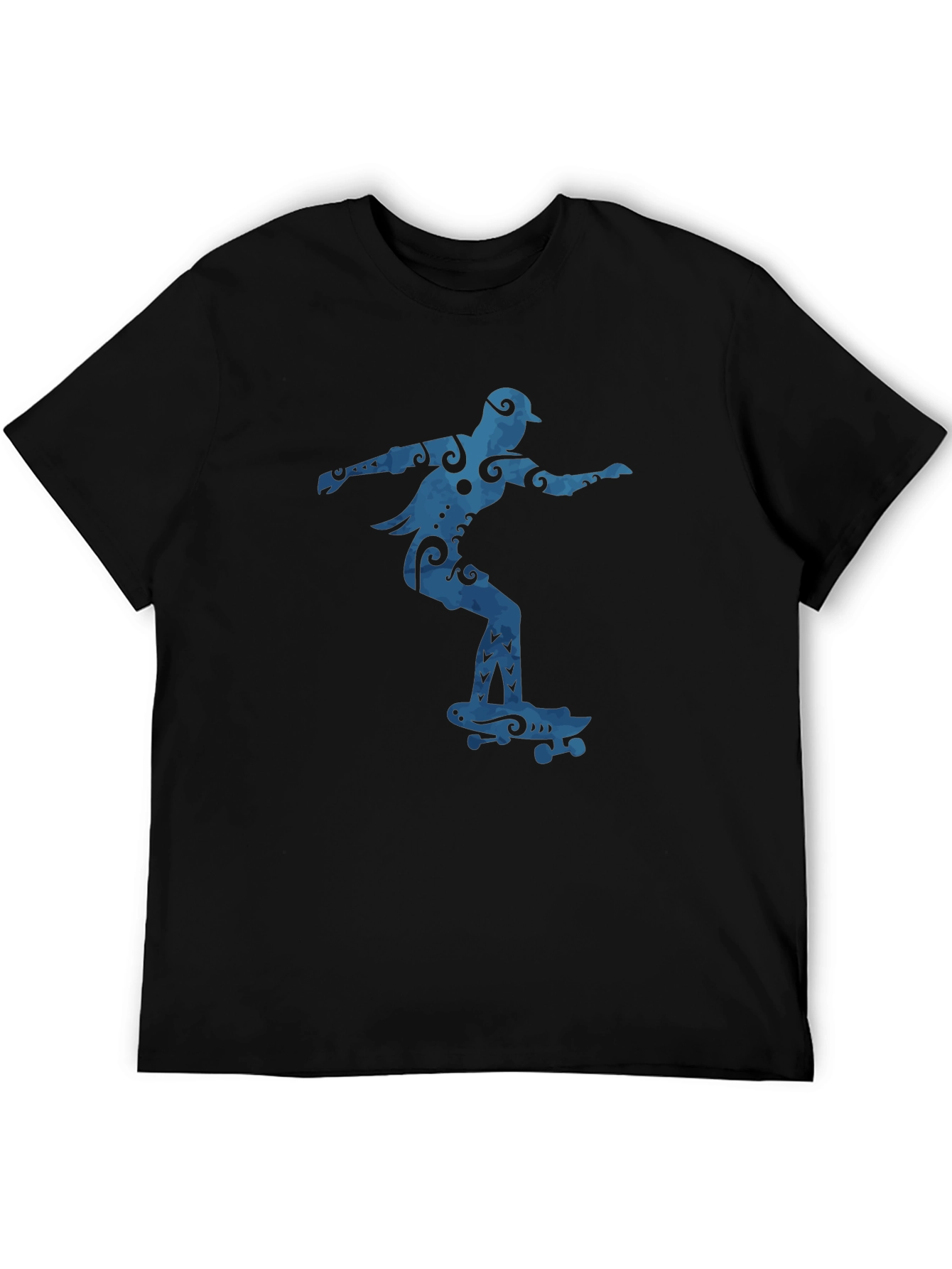 Skateboarder Graphic Tee - Cool Blue Design