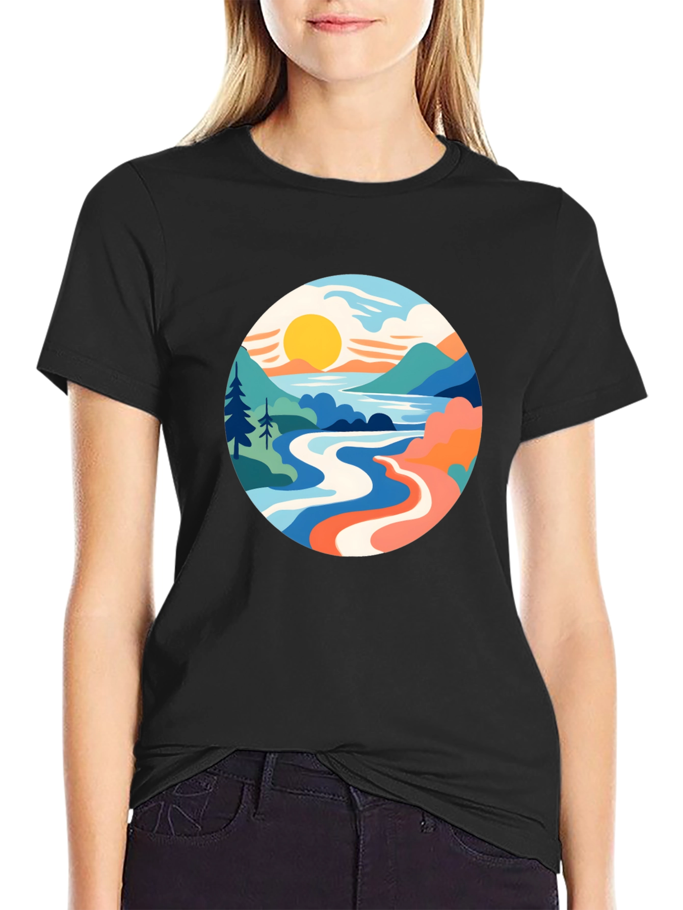 Scenic Landscape Graphic Tee