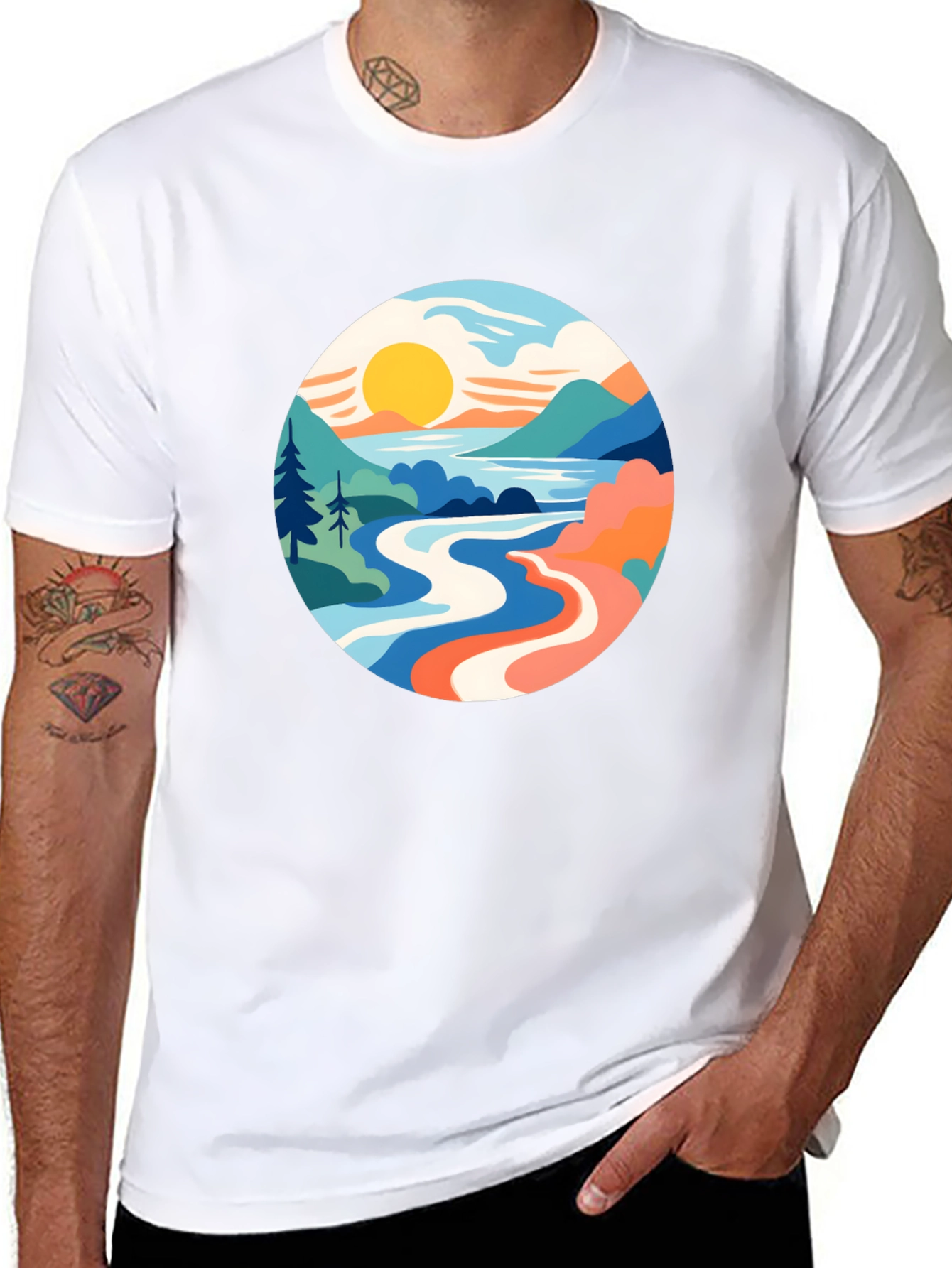 Scenic Landscape Graphic Tee