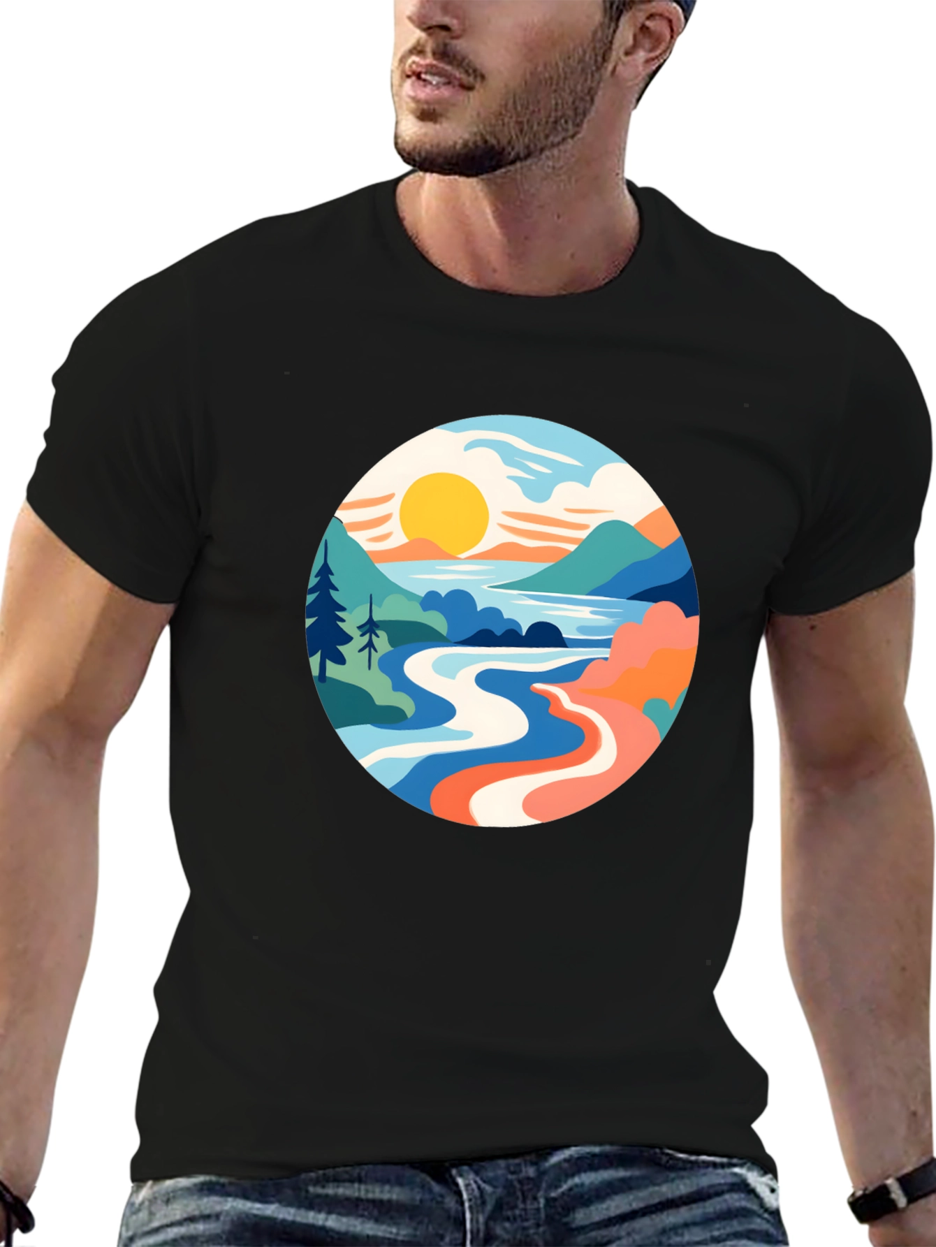 Scenic Landscape Graphic Tee