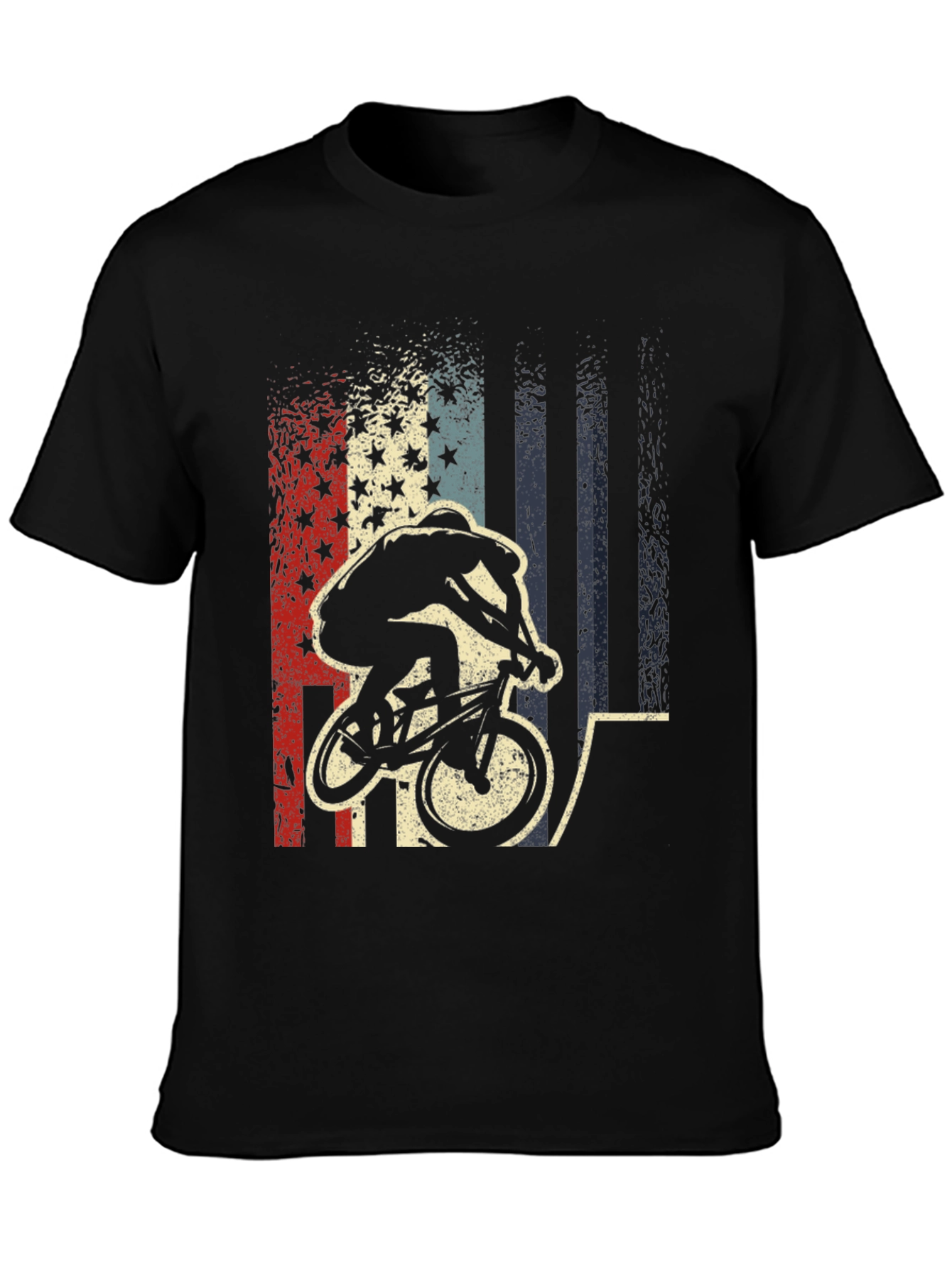 Patriotic BMX Rider Graphic Tee