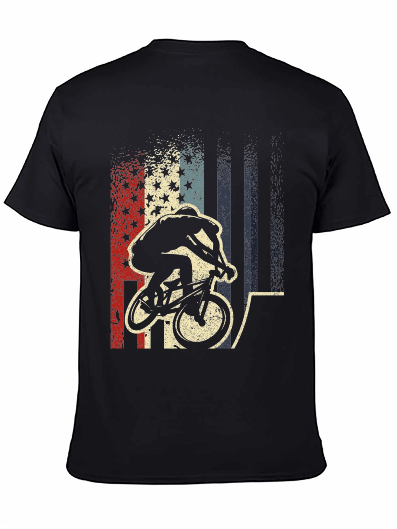 Patriotic BMX Rider Graphic Tee