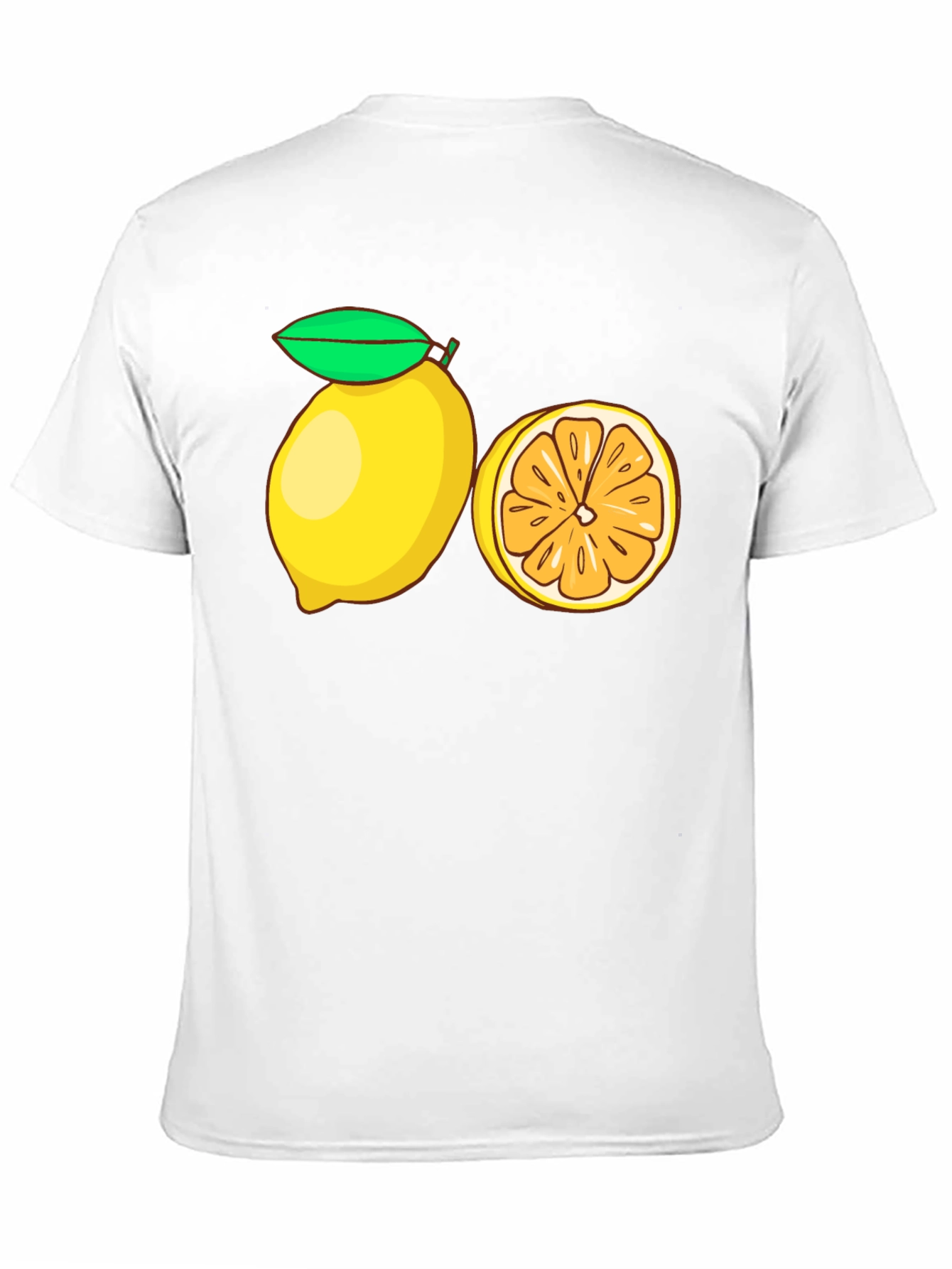 Lemon Slice Graphic Tee - Black Cotton T-Shirt