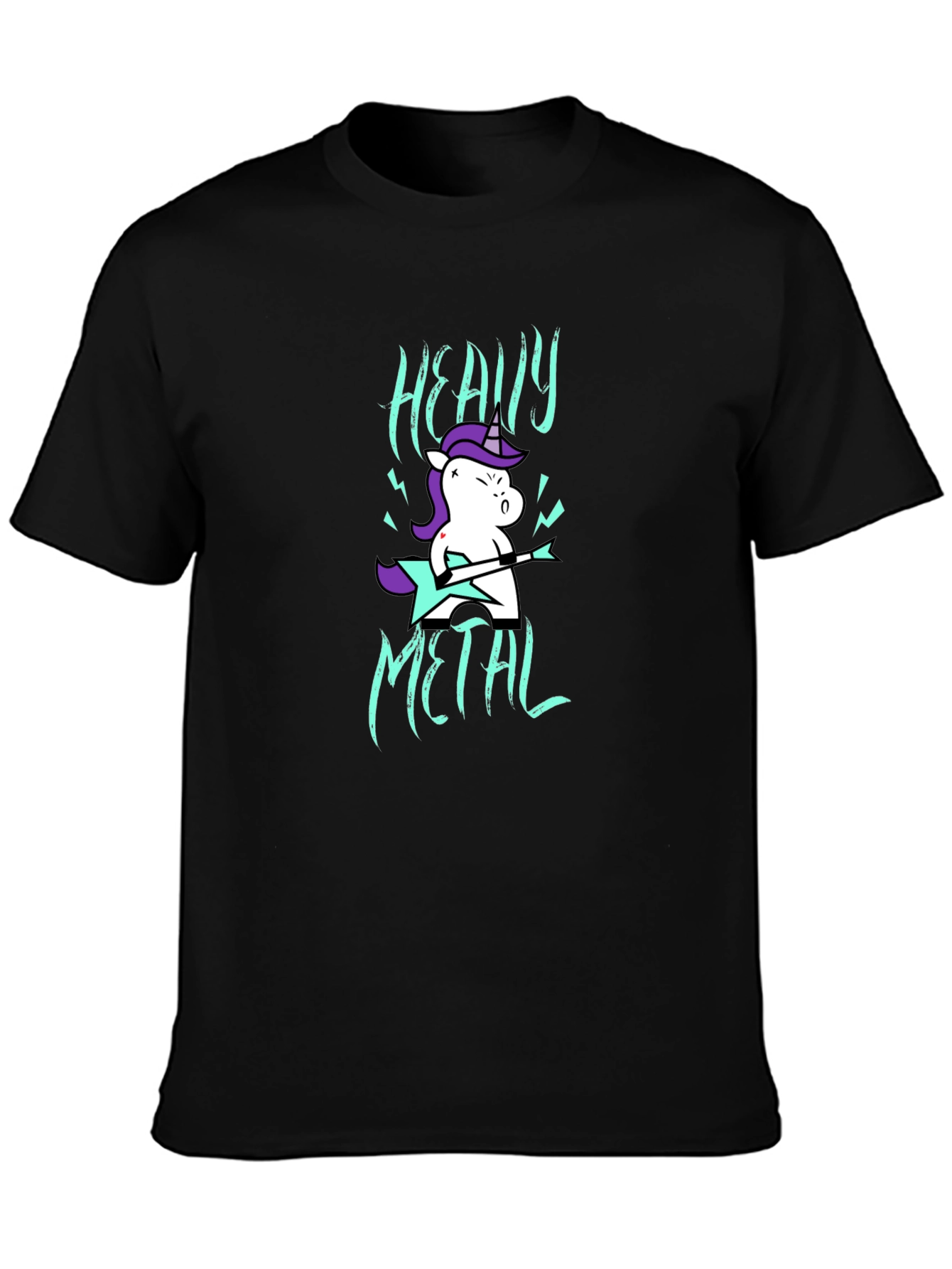 Heavy Metal Unicorn Graphic T-Shirt