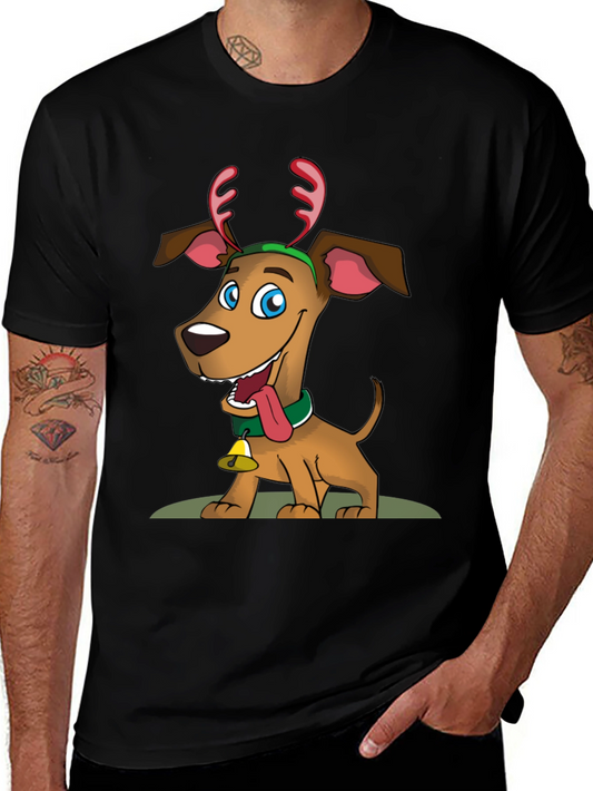Festive Dog Graphic T-Shirt - Holiday Cheer!