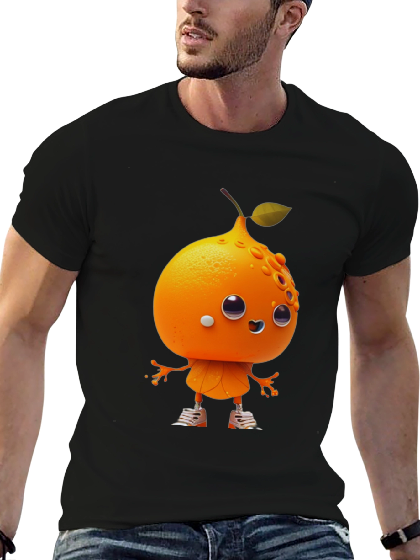 Orange Character Graphic Tee