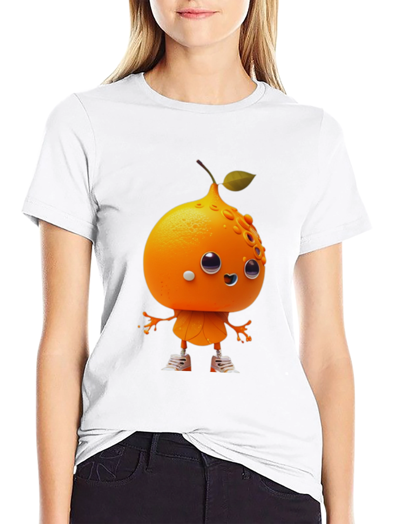 Orange Character Graphic Tee