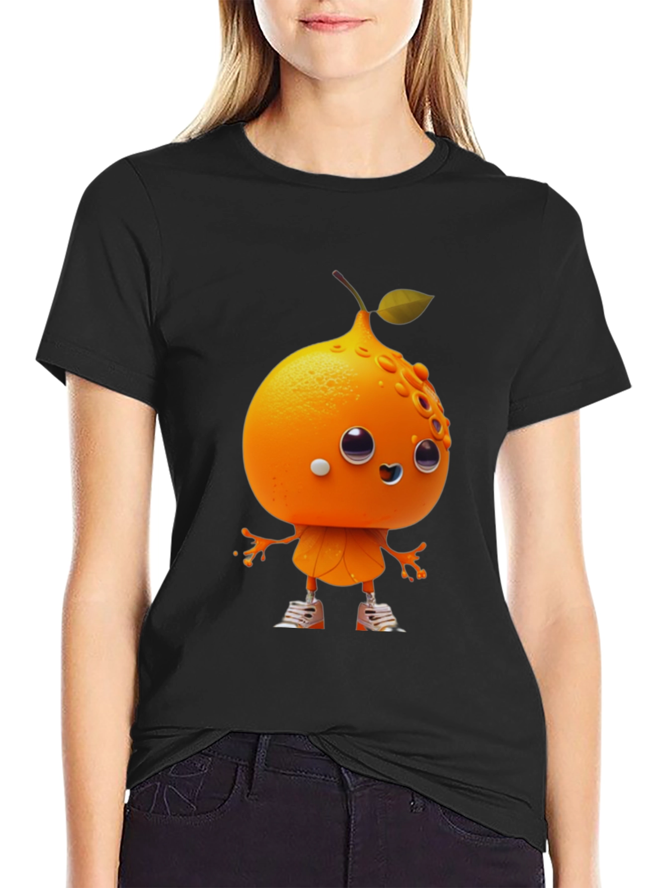 Orange Character Graphic Tee