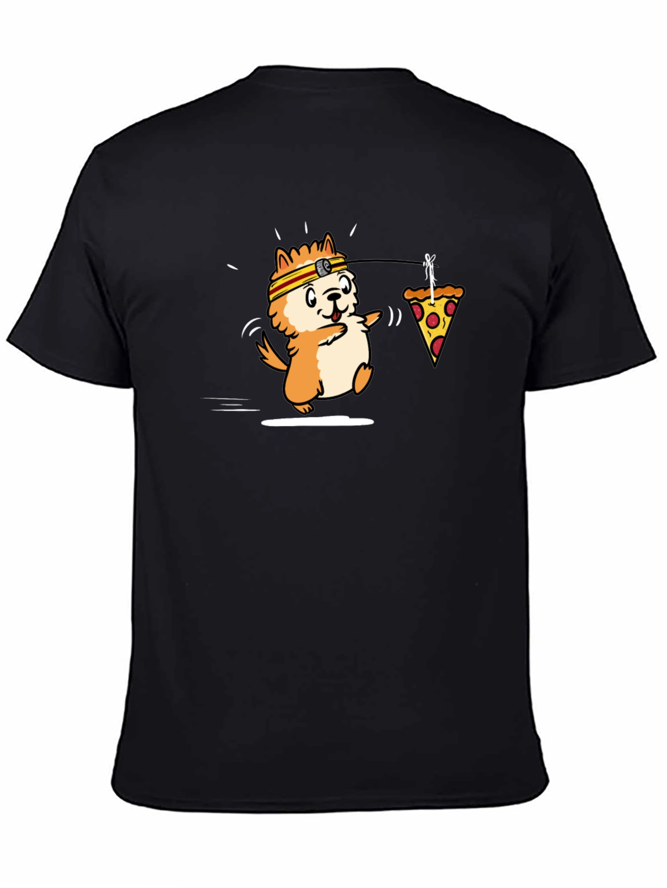 Cartoon Dog & Pizza T-Shirt