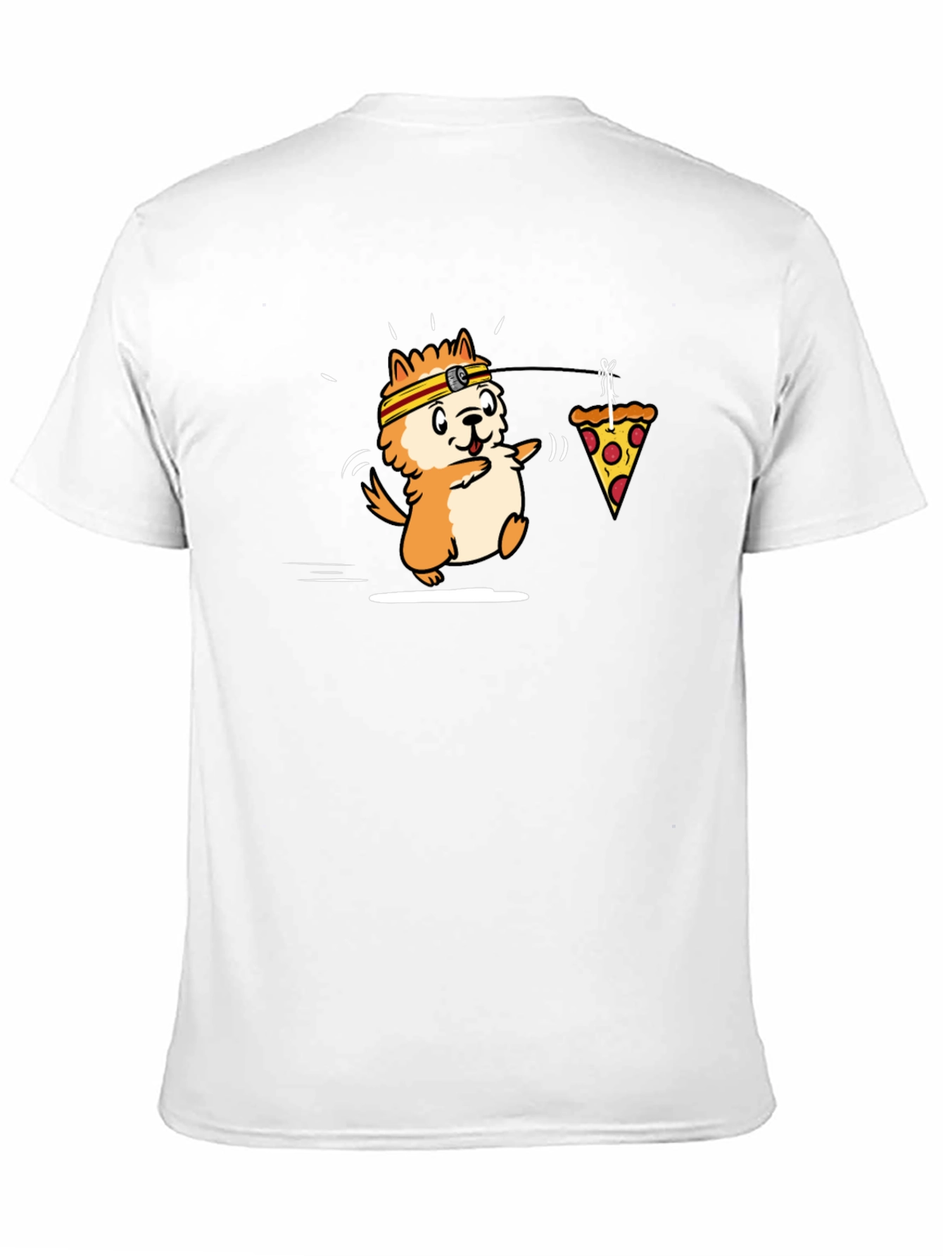 Cartoon Dog & Pizza T-Shirt