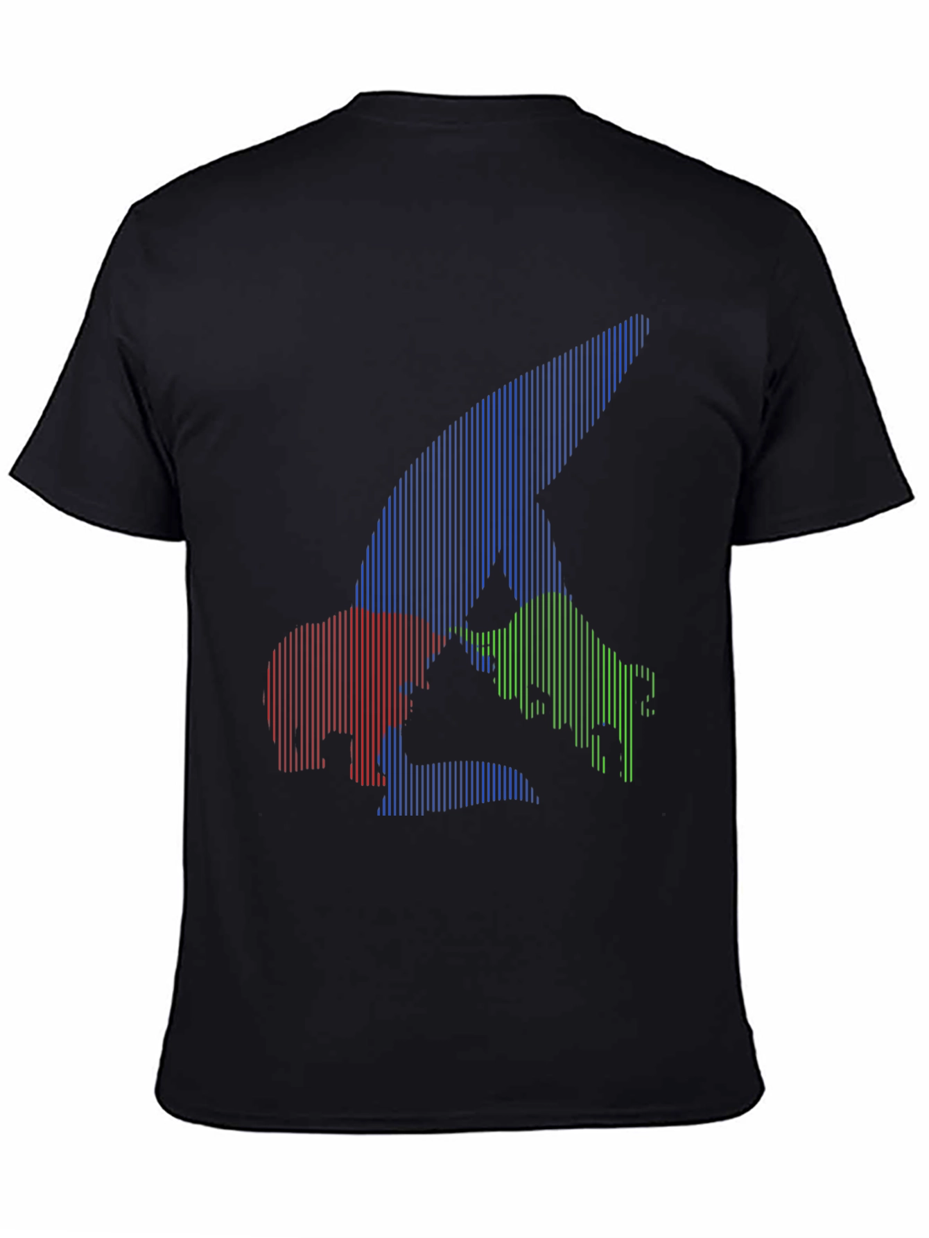Bull Bear Shark Tee - Unique Striped Graphic