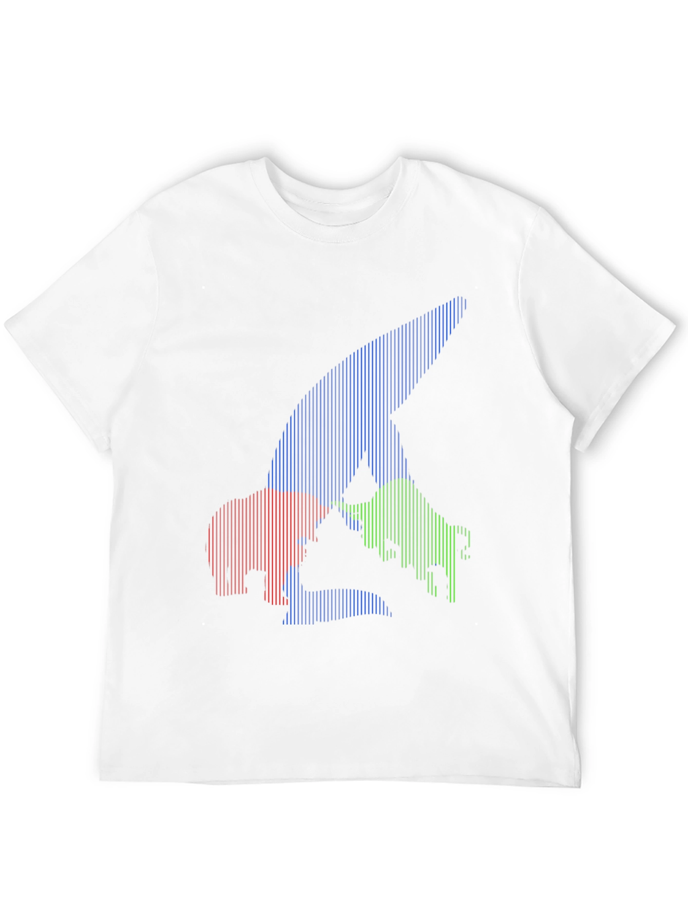 Bull Bear Shark Tee - Unique Striped Graphic