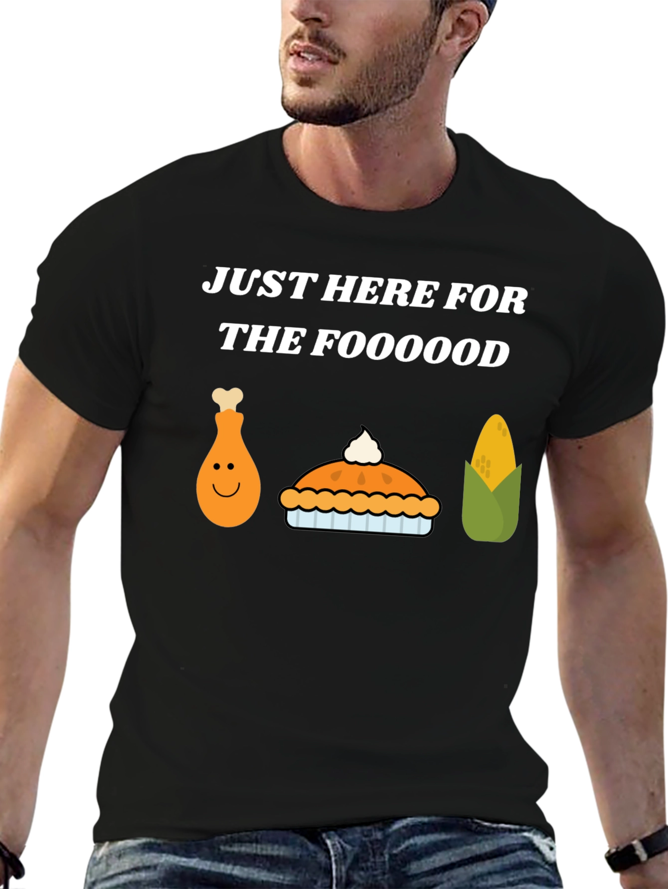 Just Here For The Food Thanksgiving T-Shirt
