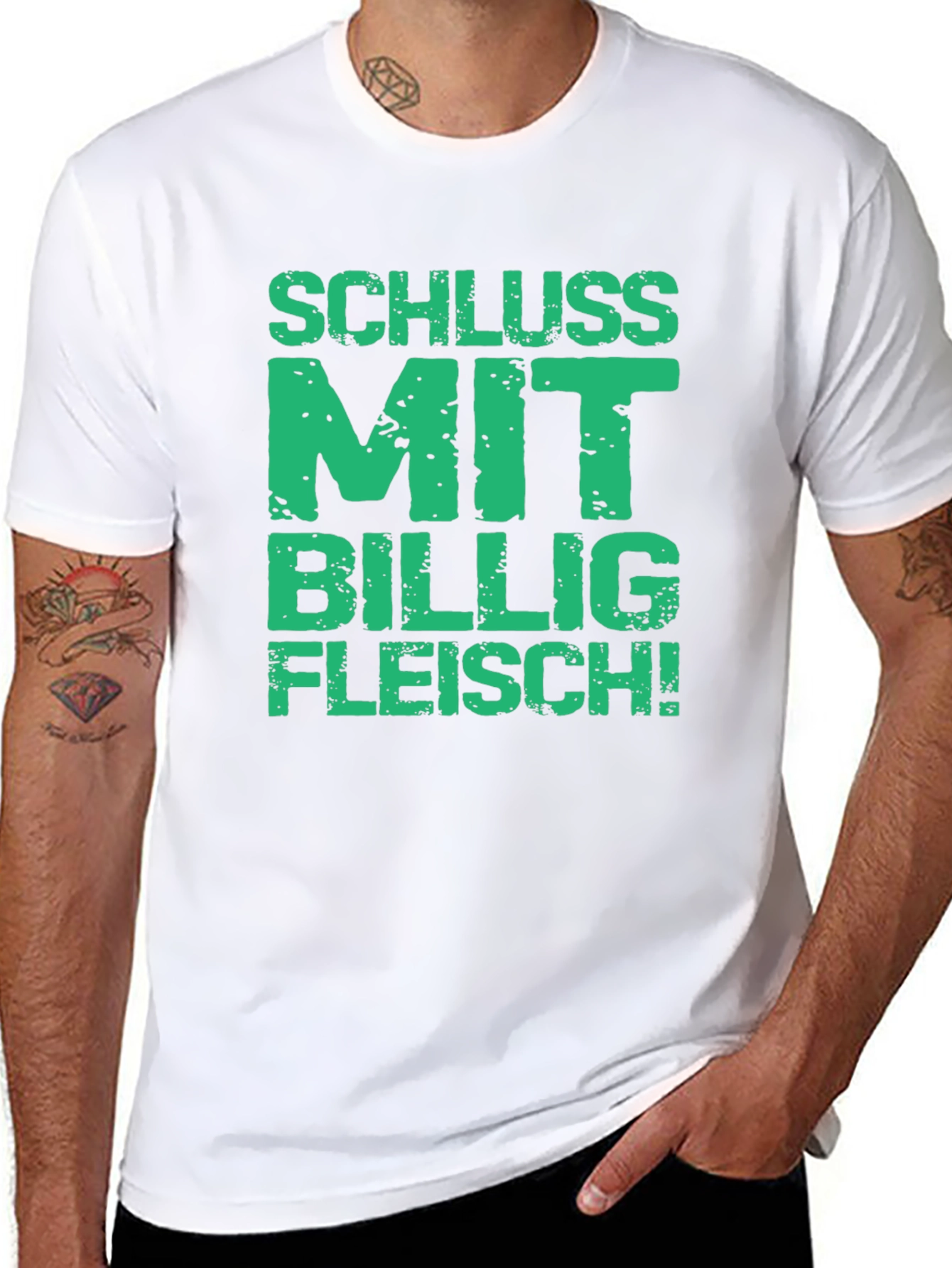 Statement T-Shirt - Schluss Mit Billig Fleisch!