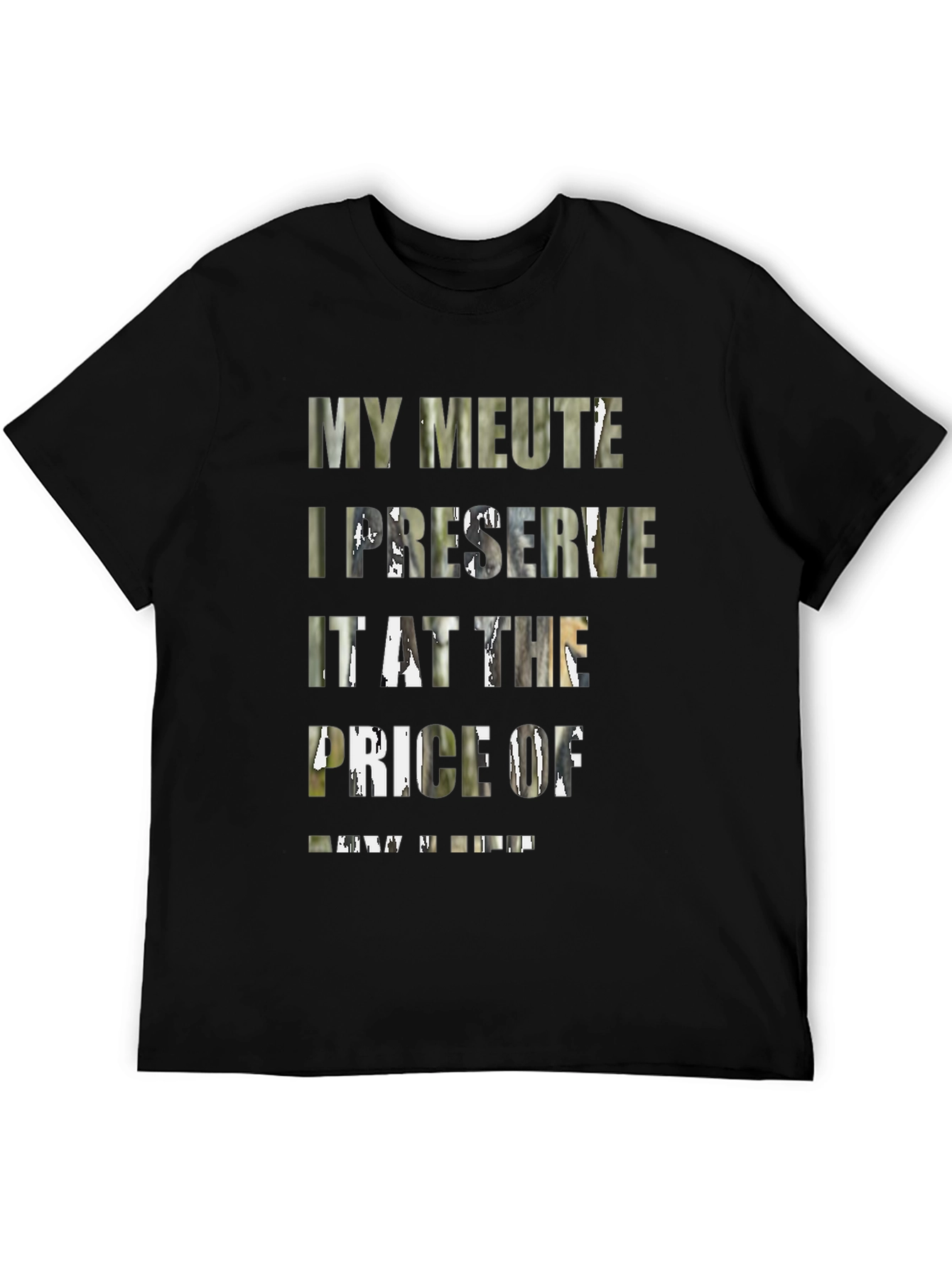 My Meute I Preserve Graphic Black Tee