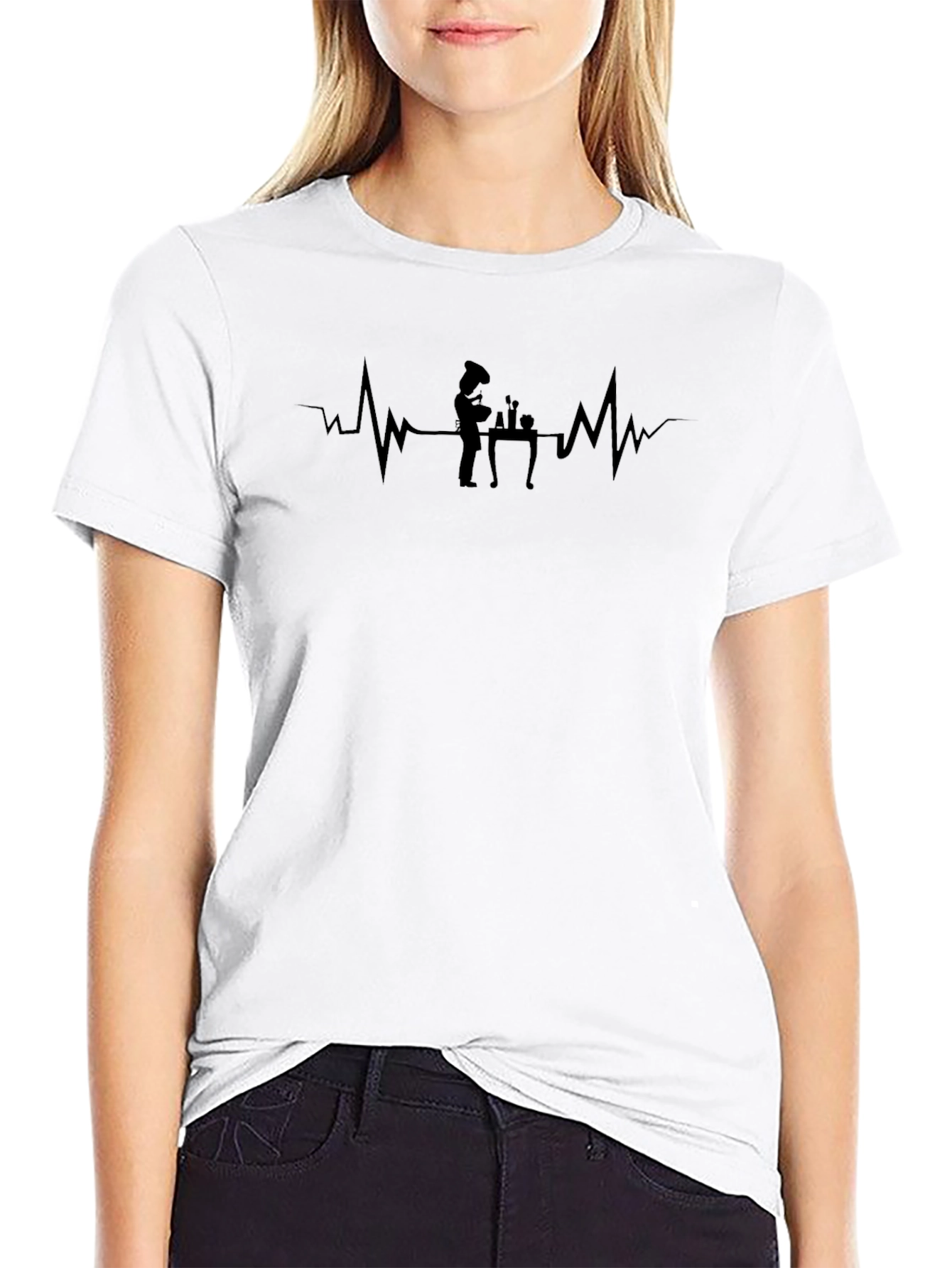 Chef Heartbeat Graphic T-Shirt - Soft Cotton
