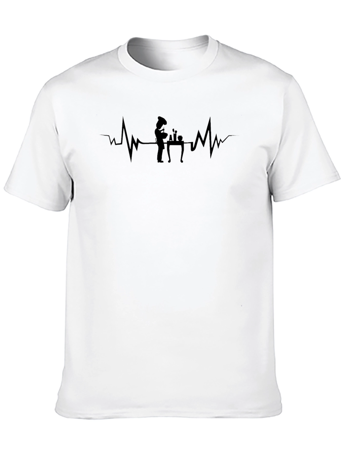 Chef Heartbeat Graphic T-Shirt - Soft Cotton