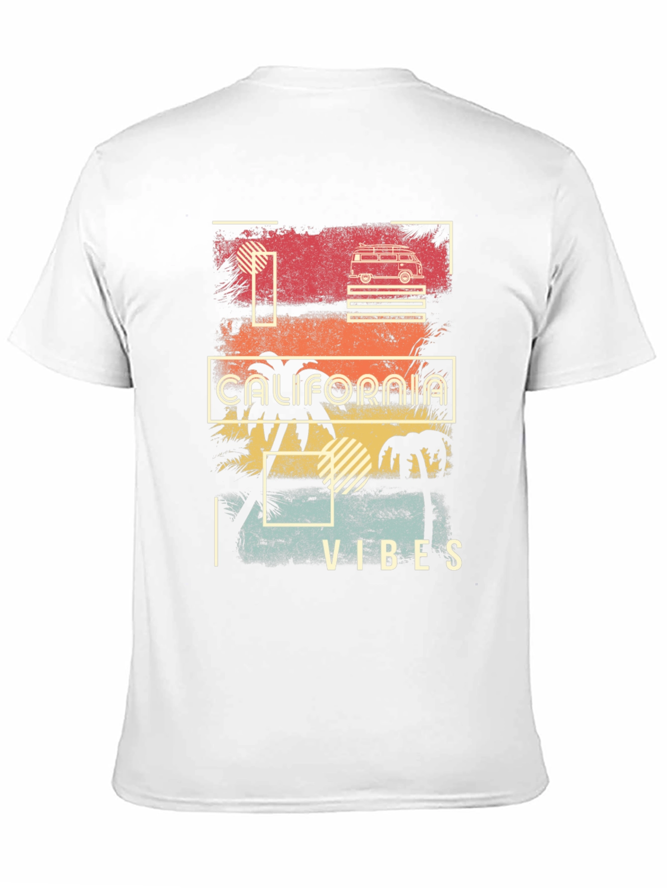 California Vibes Graphic T-Shirt - Retro Surf Van