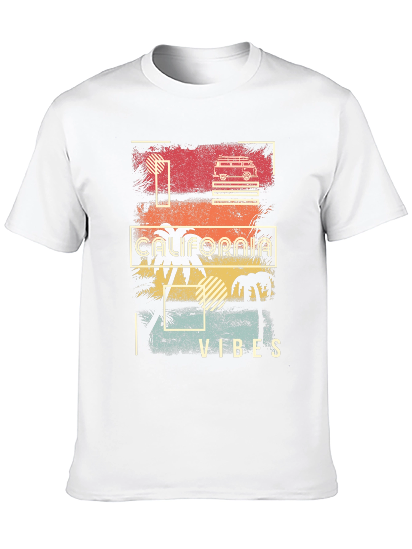 California Vibes Graphic T-Shirt - Retro Surf Van