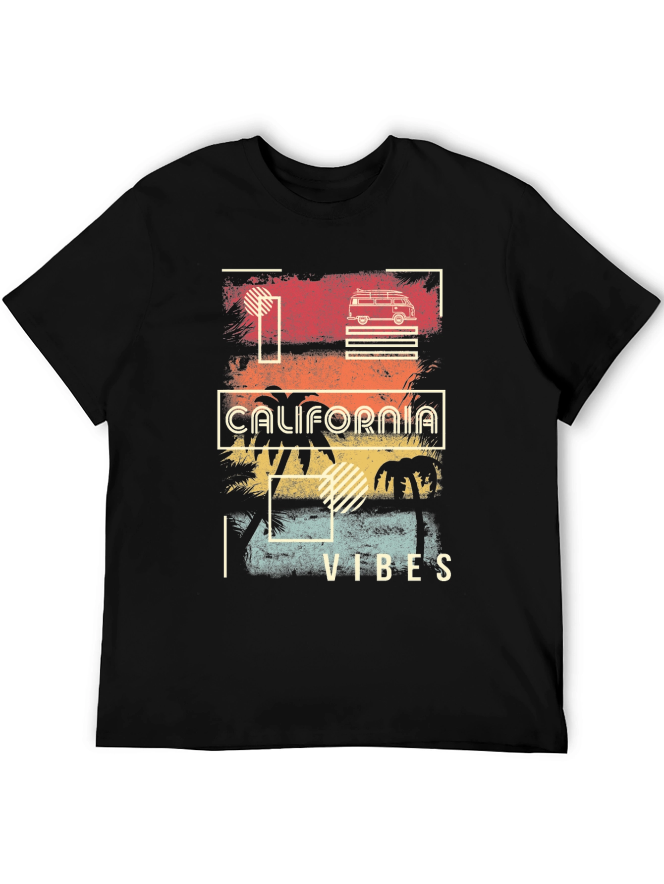 California Vibes Graphic T-Shirt - Retro Surf Van