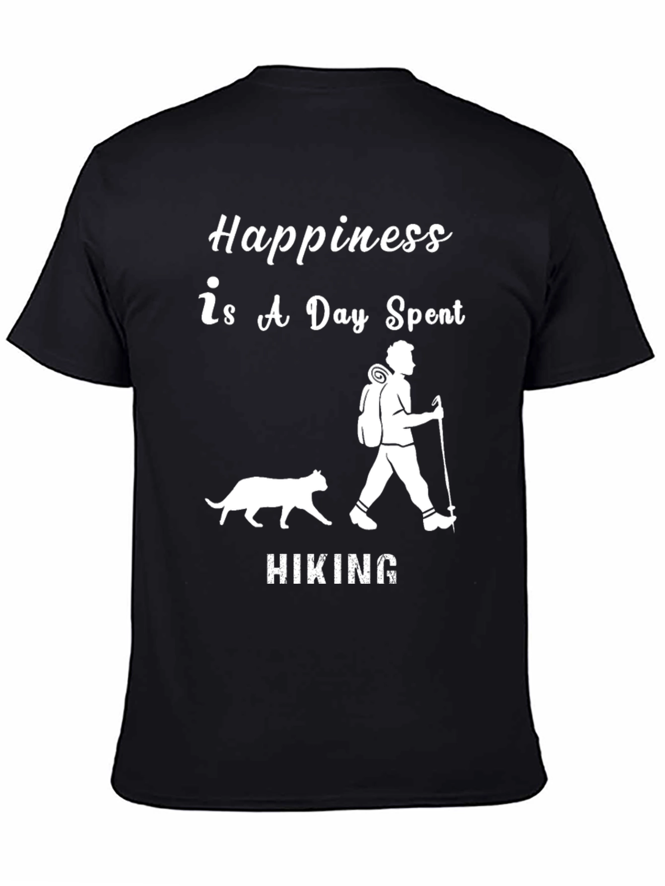 Happiness is Hiking Cat T-Shirt