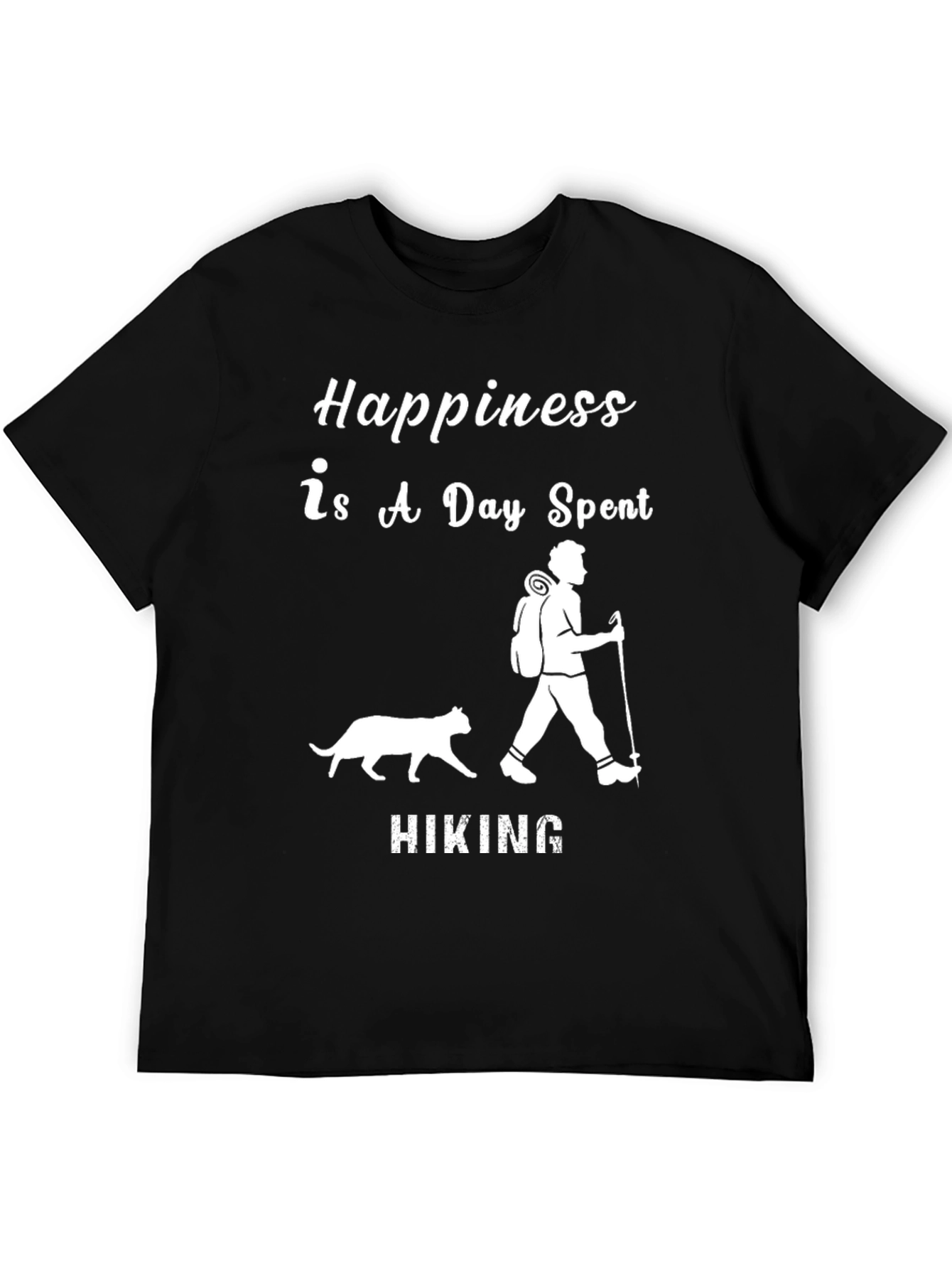 Happiness is Hiking Cat T-Shirt