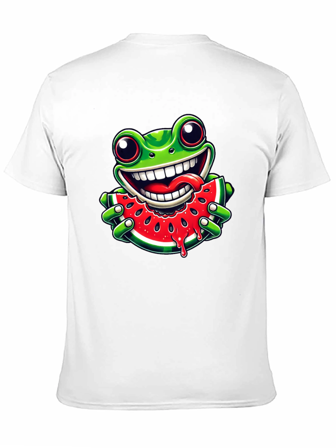 Frog Eating Watermelon Graphic Tee