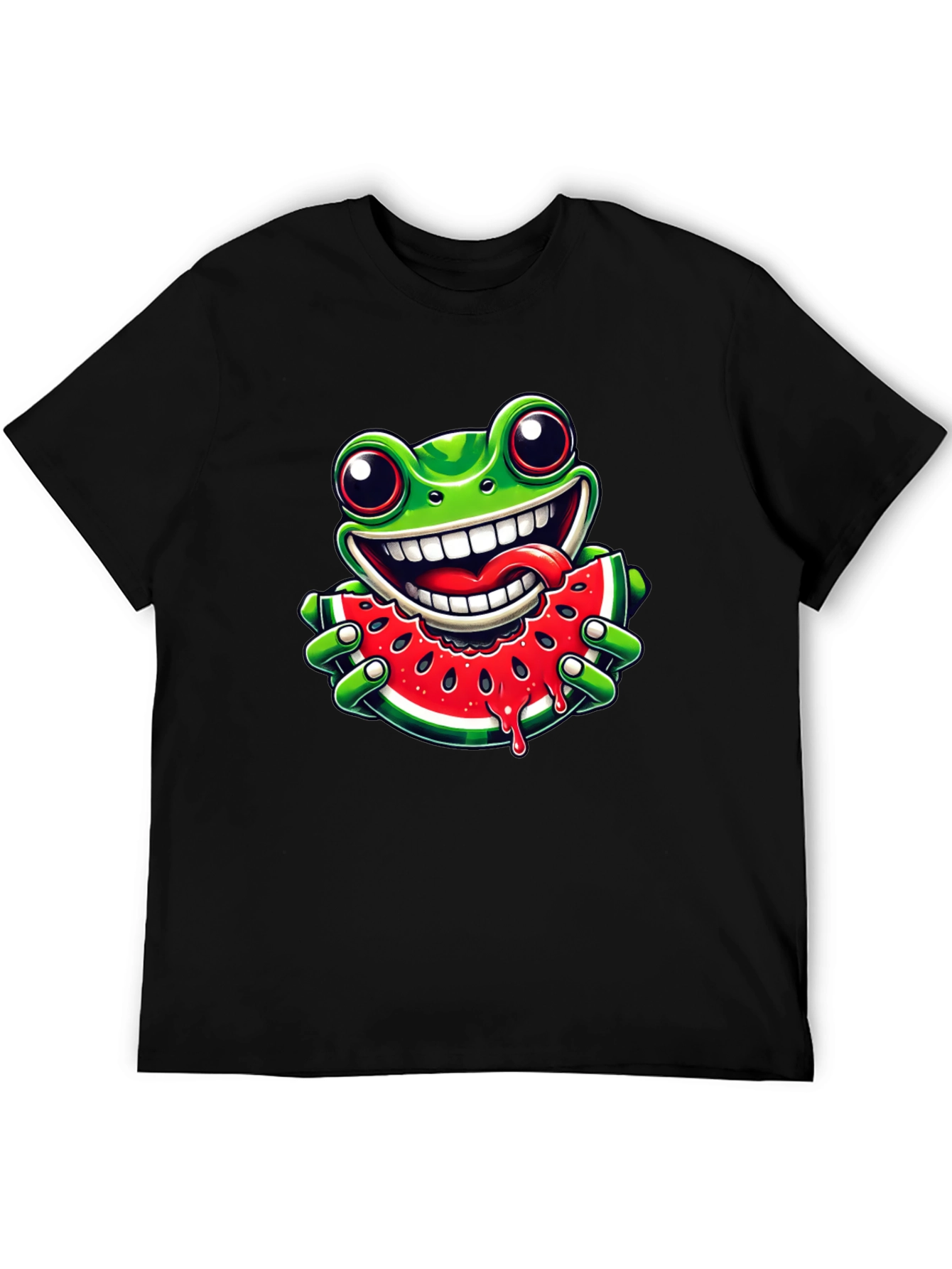 Frog Eating Watermelon Graphic Tee