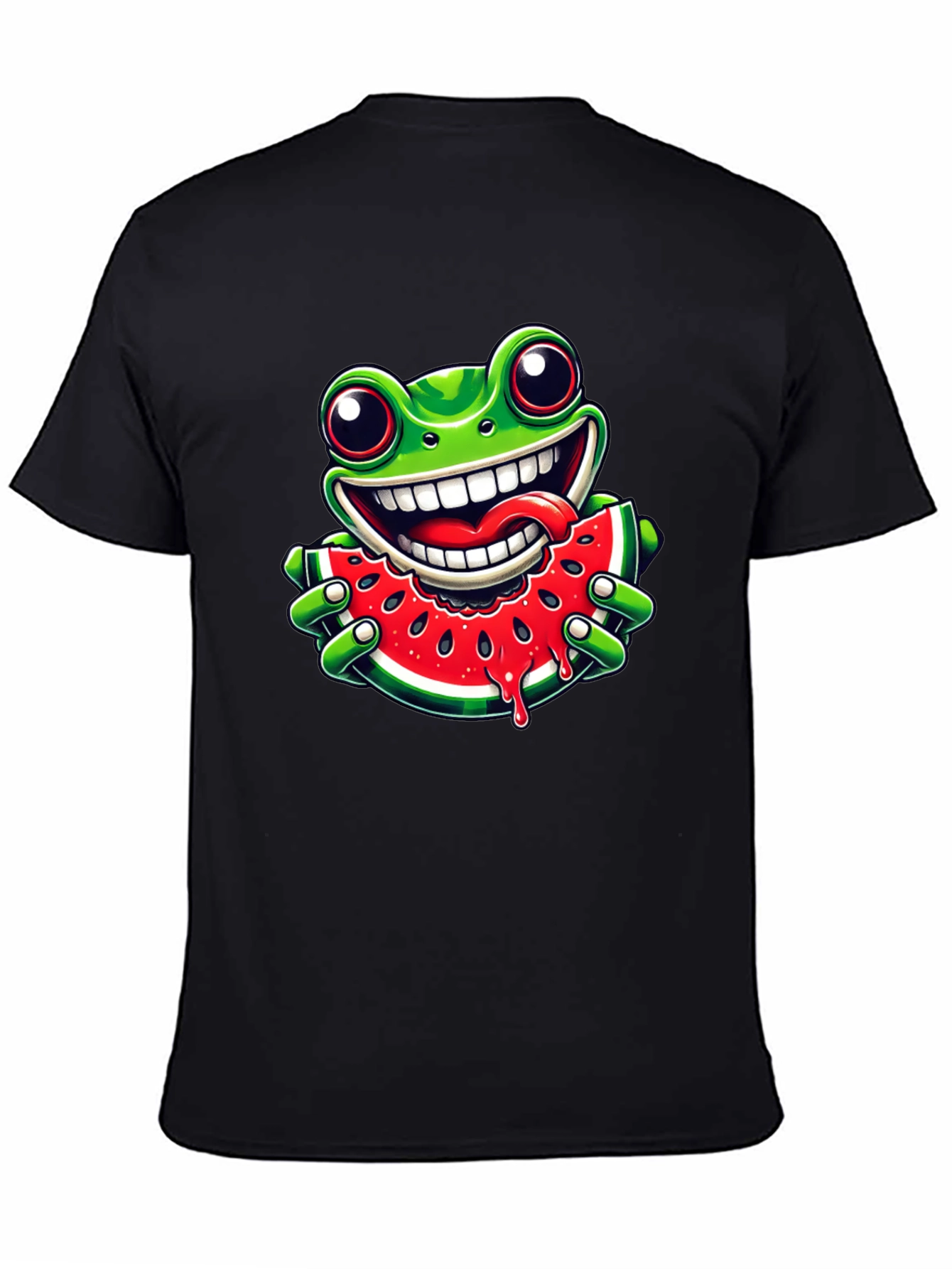 Frog Eating Watermelon Graphic Tee