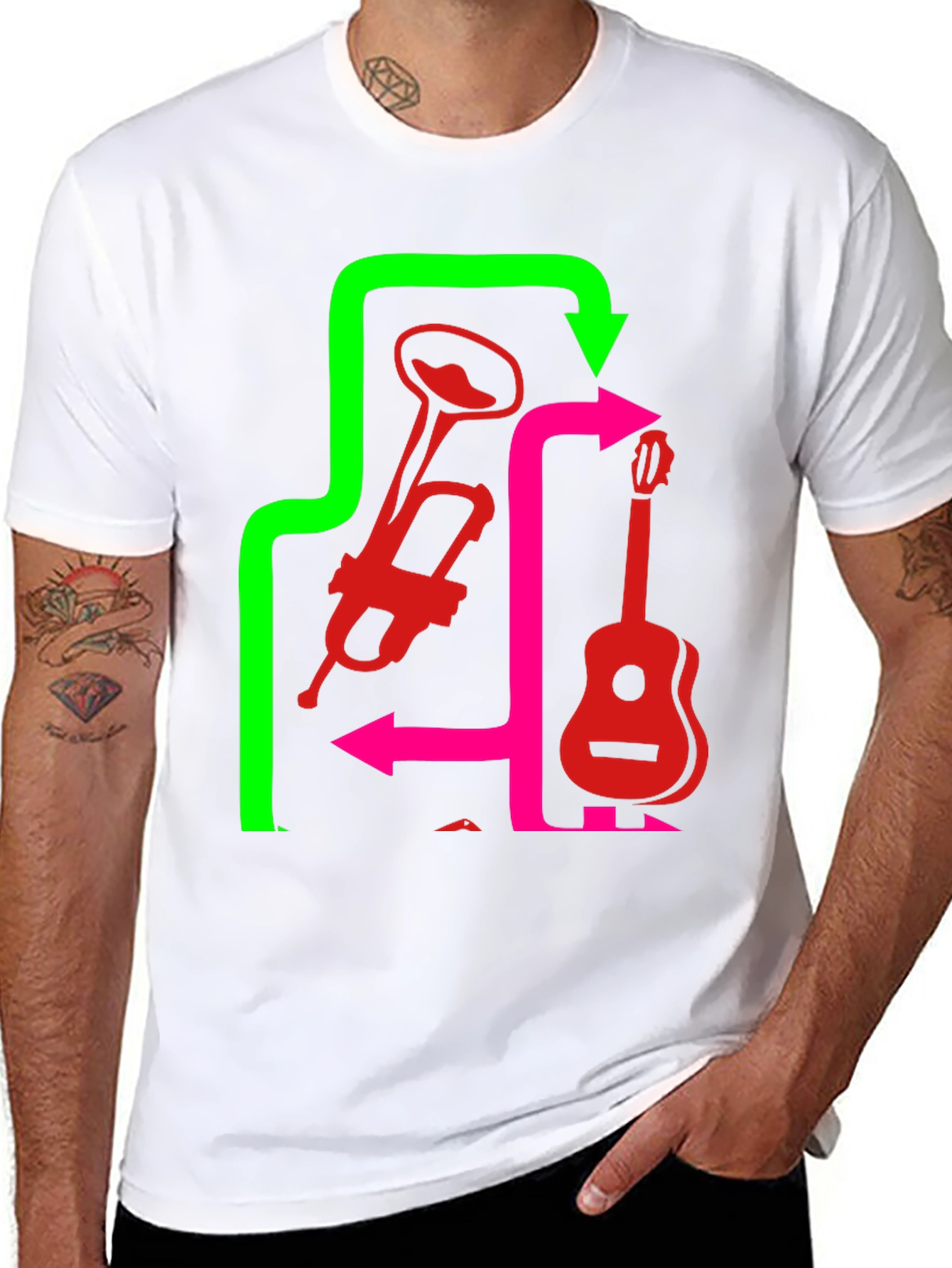 Musical Instrument Arrow T-Shirt