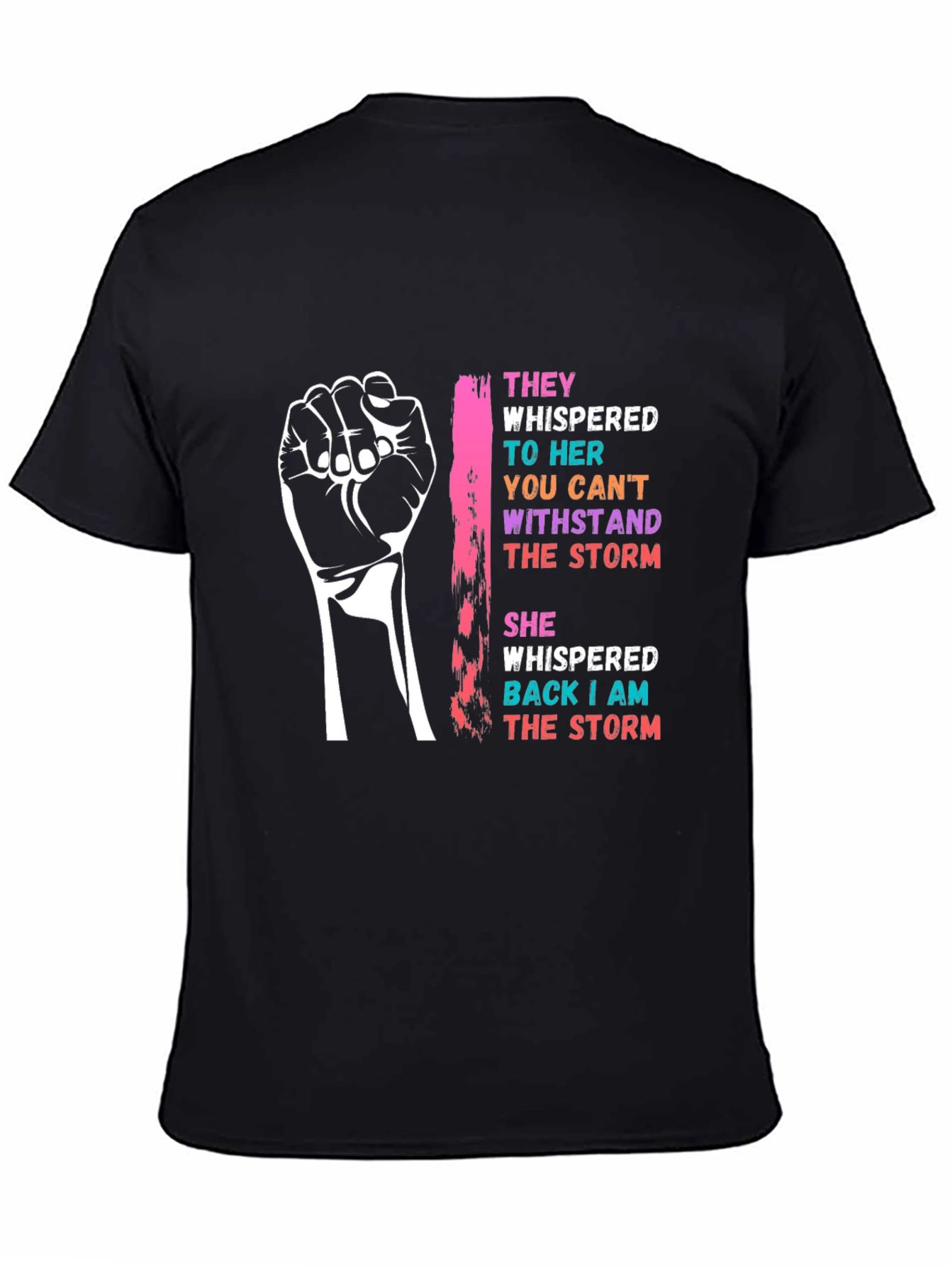 Empowering Womens Black Graphic T-Shirt
