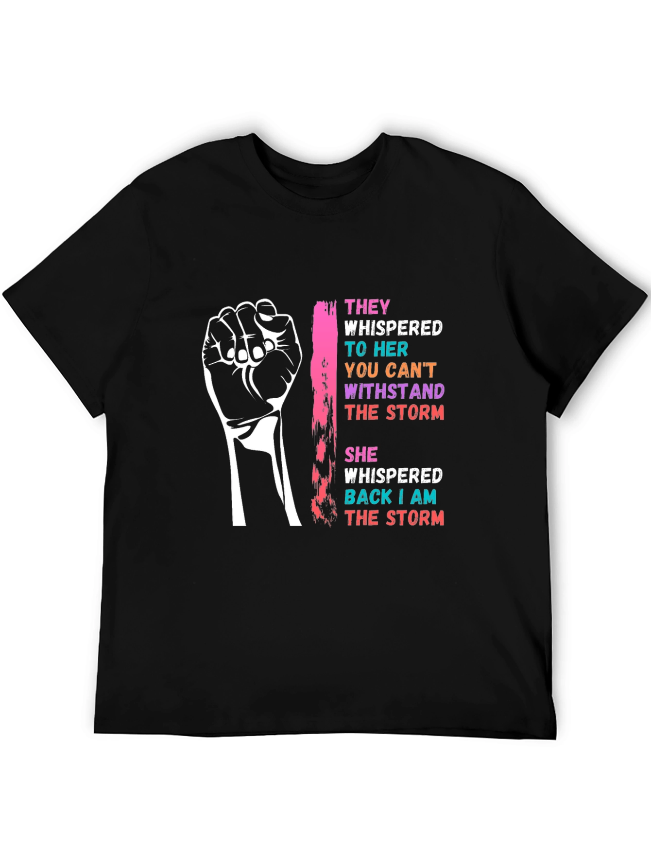 Empowering Womens Black Graphic T-Shirt