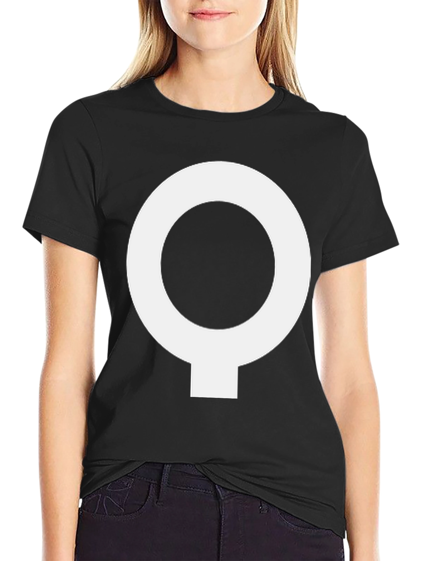 Unique Symbol Black T-Shirt | Casual Wear